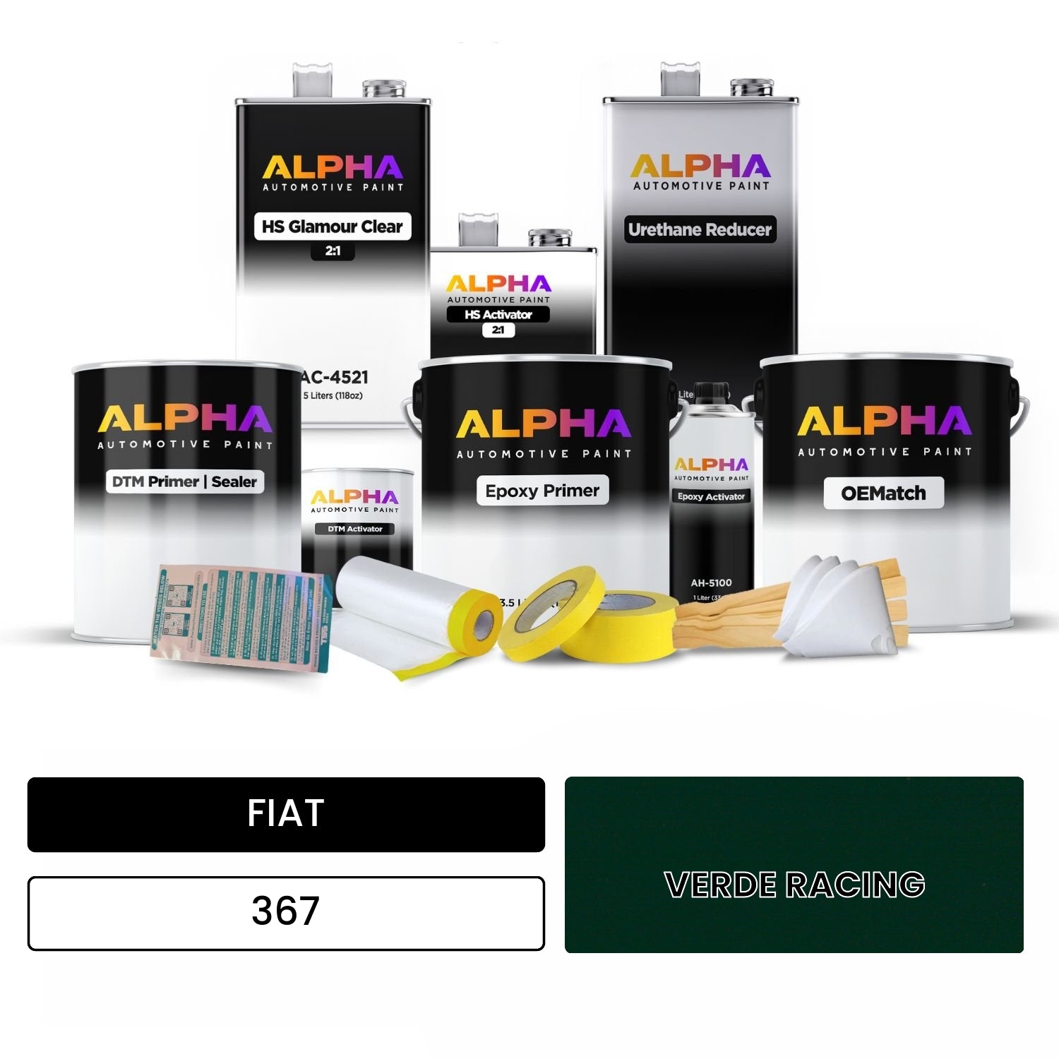 FIAT VERDE RACING 367 OEMatch Vehicle Paint Kit