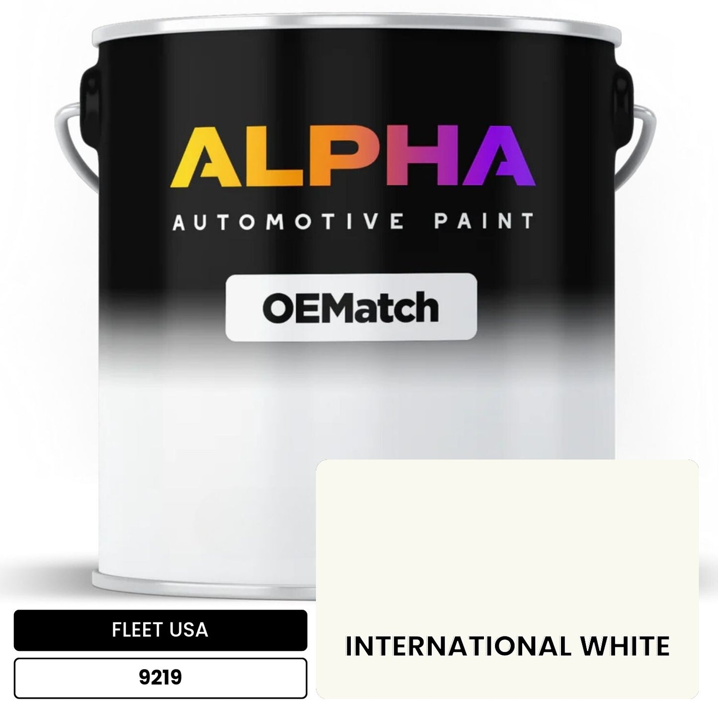 FLEET USA  INTERNATIONAL WHITE 9219 OEMatch Basecoat