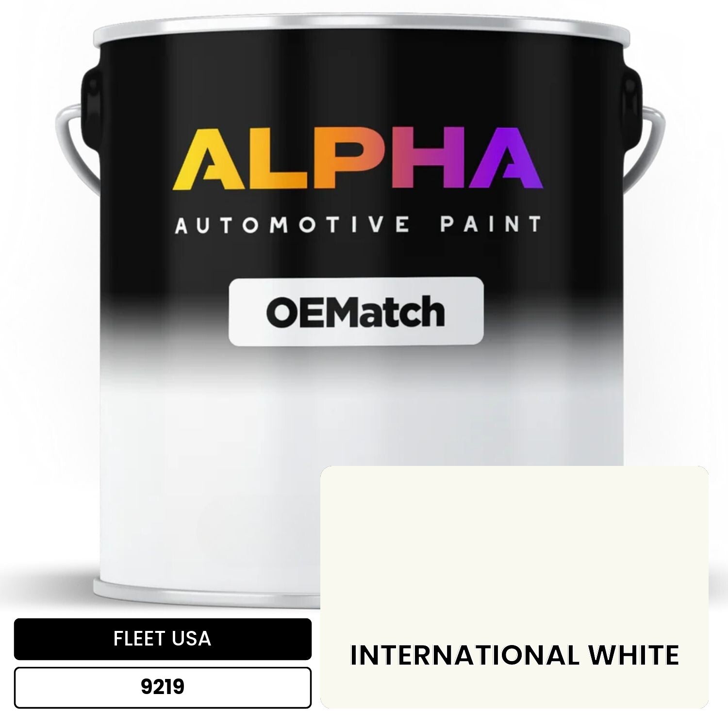 FLEET USA  INTERNATIONAL WHITE 9219 OEMatch Basecoat