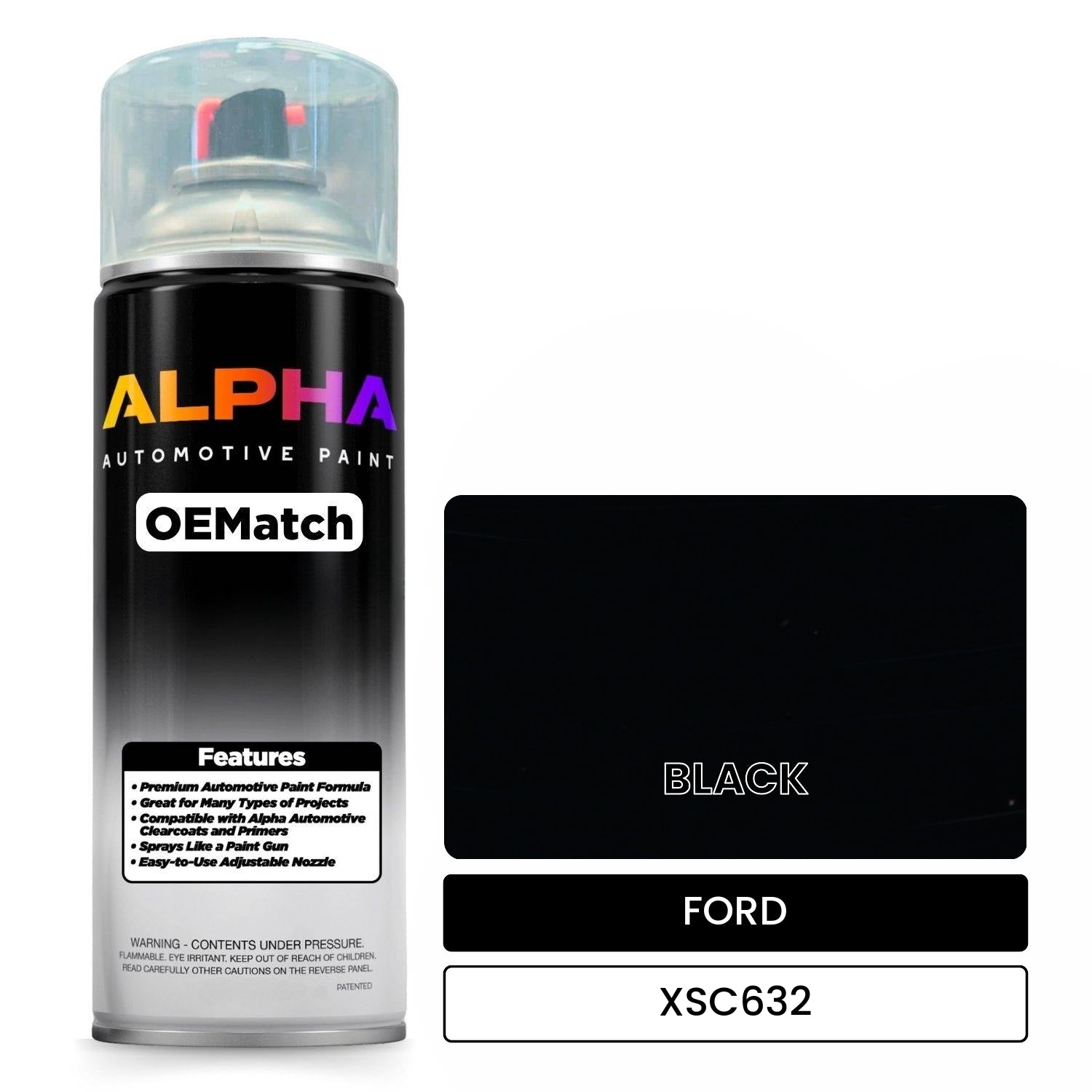 FORD BLACK XSC632 OEMatch Spraycan