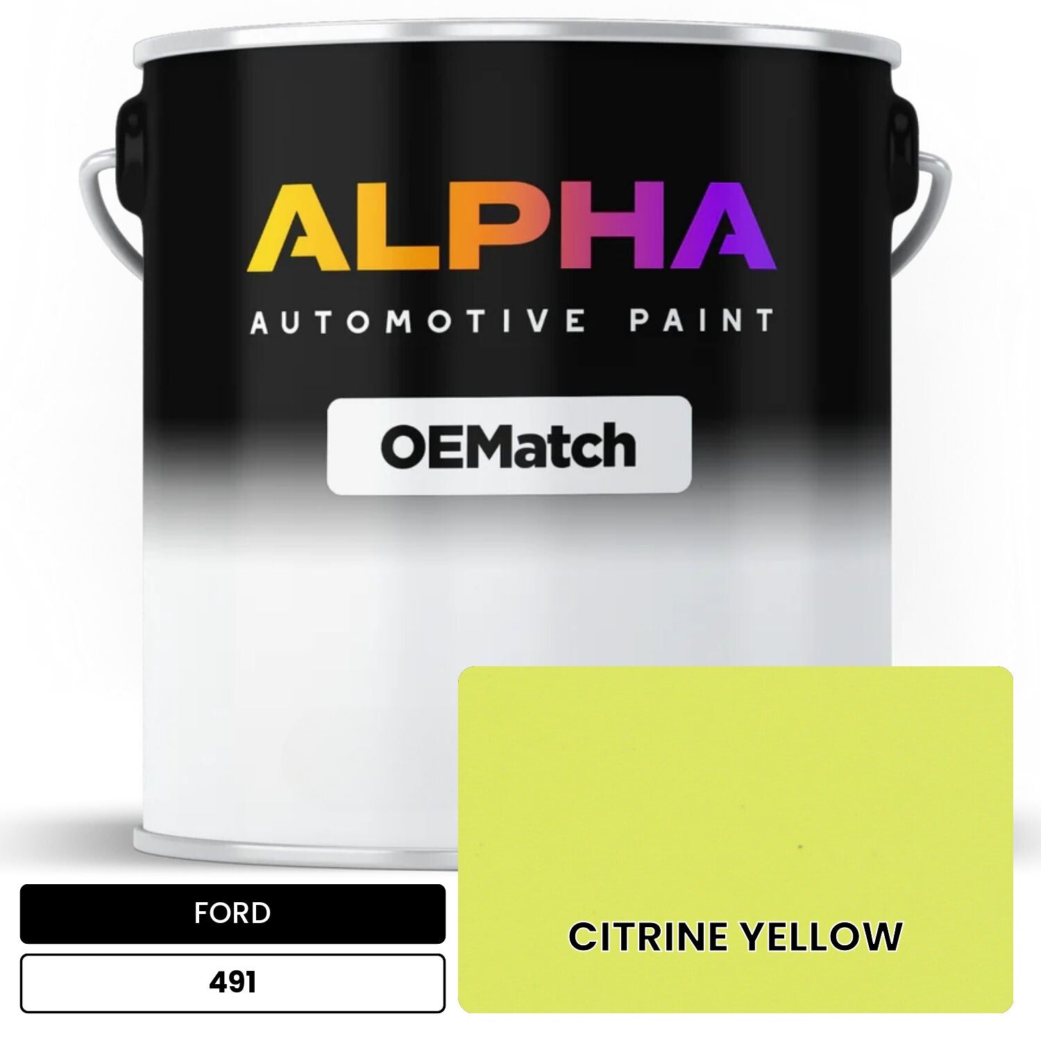 FORD CITRINE YELLOW 491 OEMatch Basecoat