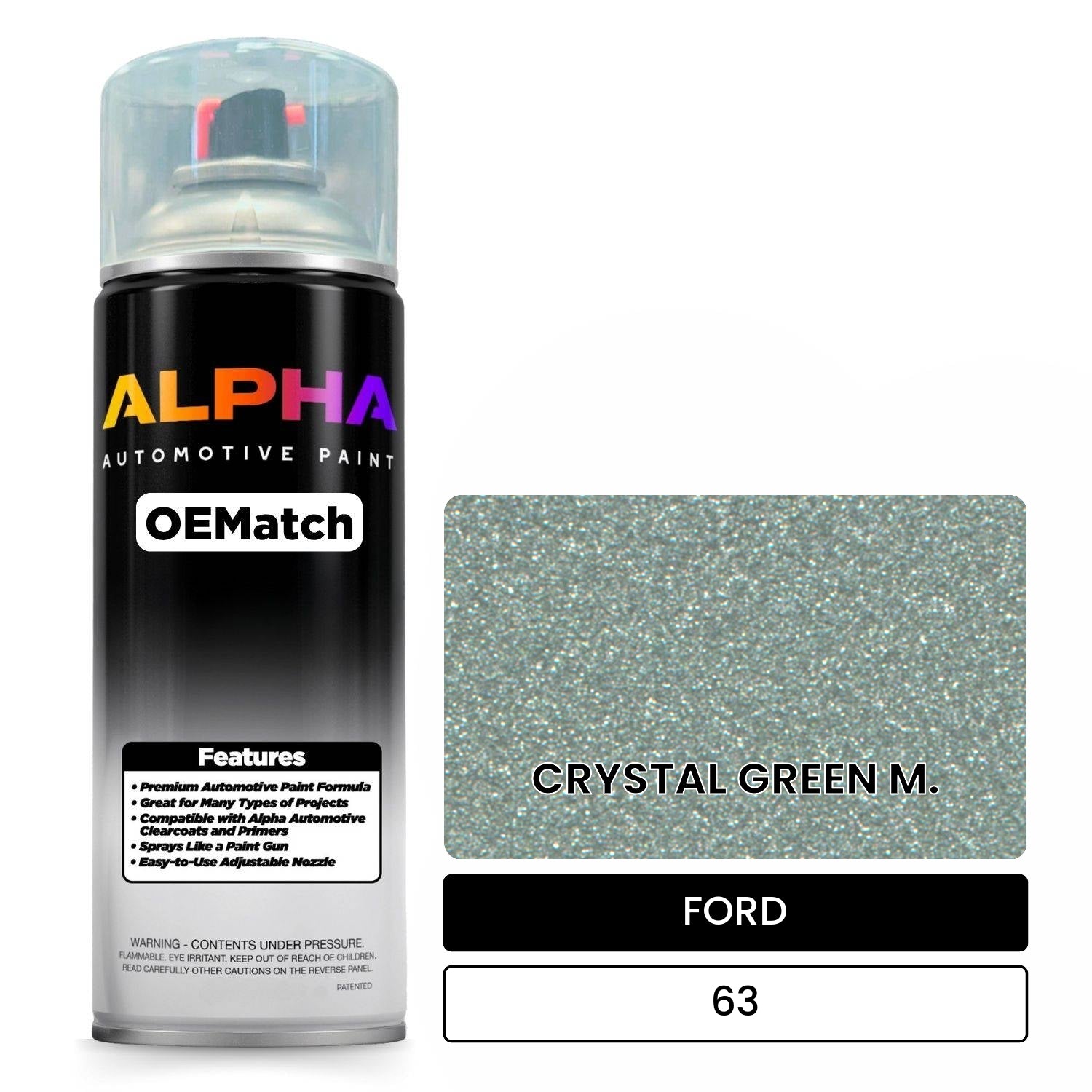 FORD CRYSTAL GREEN M. 63 OEMatch Spraycan