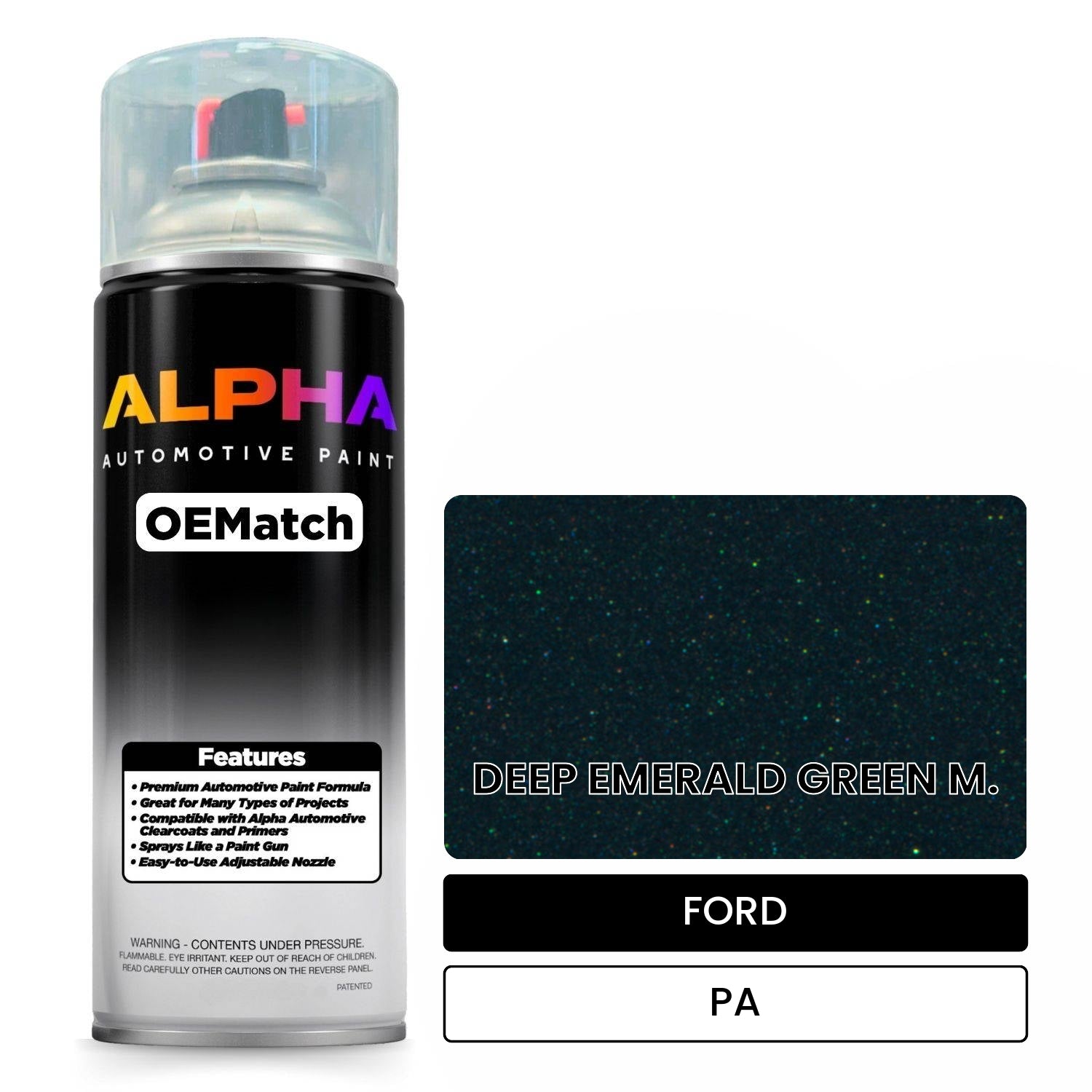 FORD DEEP EMERALD GREEN M. PA OEMatch Spraycan