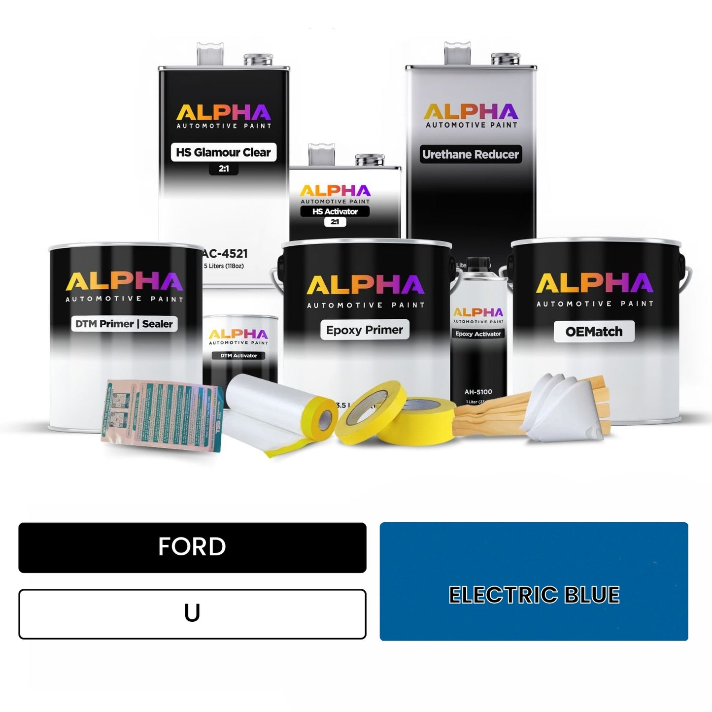 FORD ELECTRIC BLUE U OEMatch Vehicle Paint Kit
