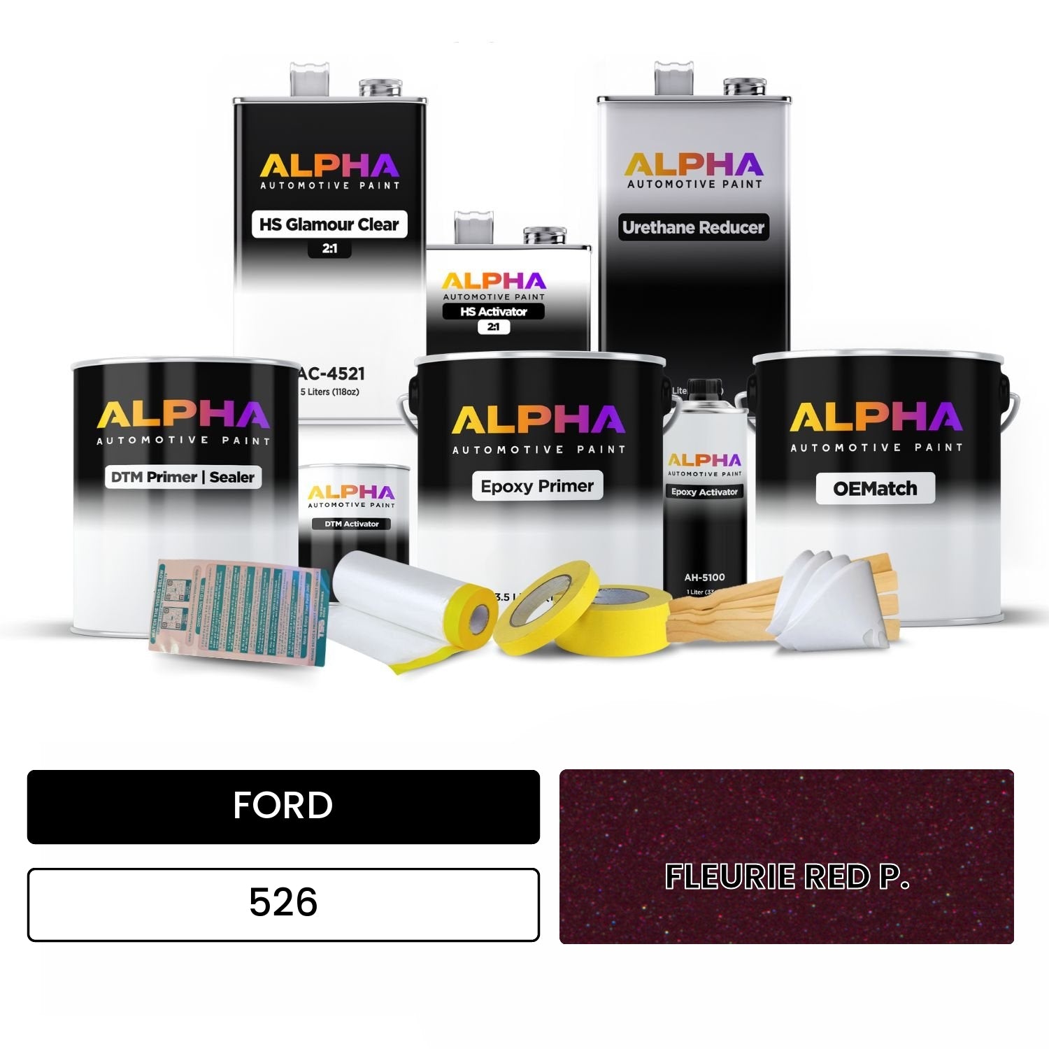 FORD FLEURIE RED P. 526 OEMatch Vehicle Paint Kit
