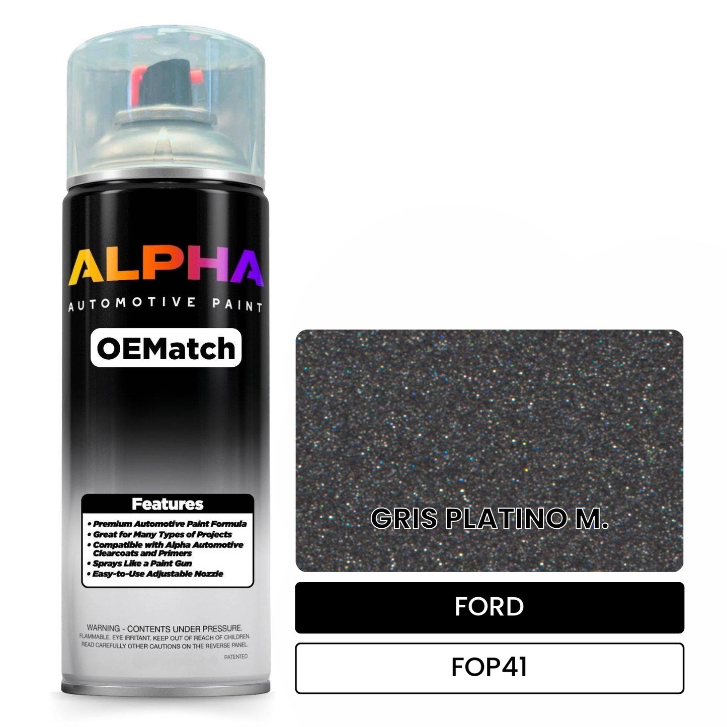 FORD GRIS PLATINO M. FOP41 OEMatch Spraycan