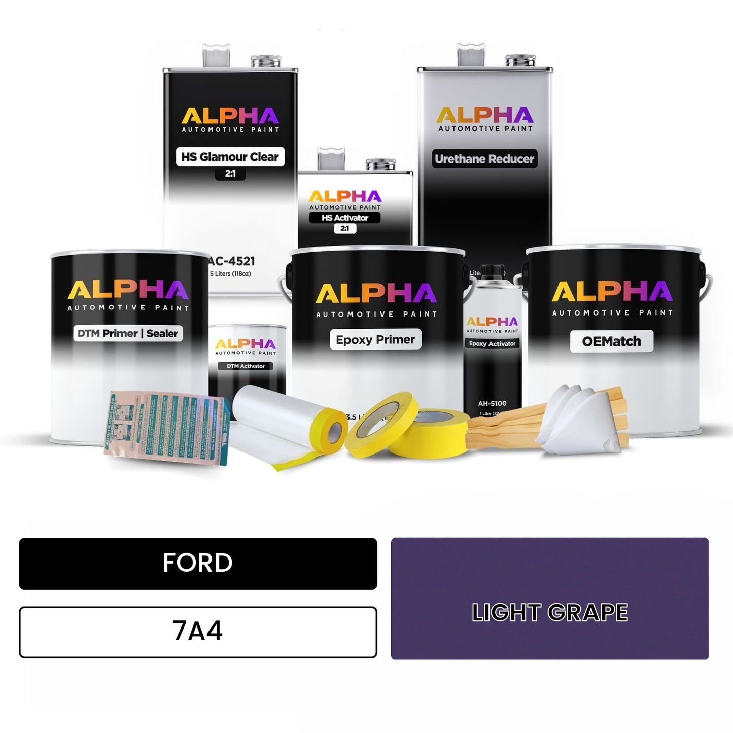 FORD LIGHT GRAPE 7A4 OEMatch Vehicle Paint Kit