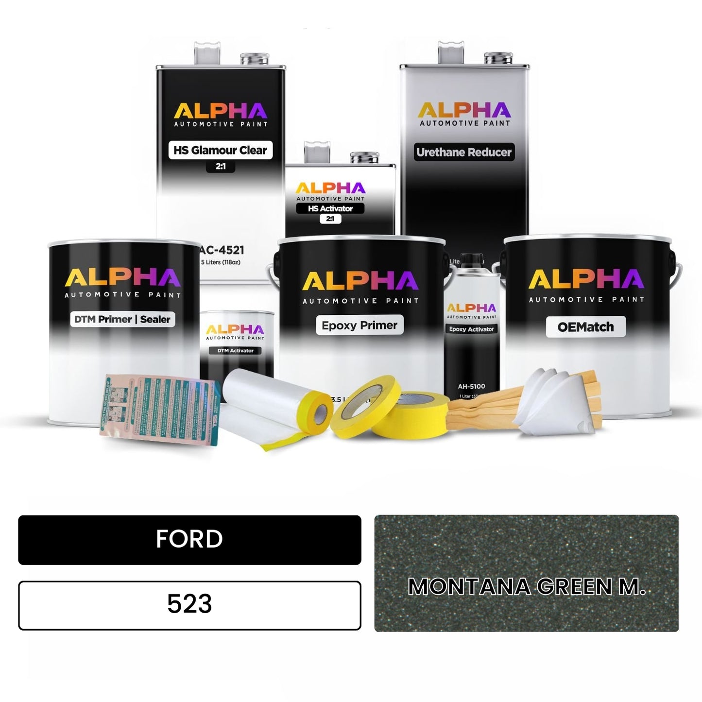 FORD MONTANA GREEN M. 523 OEMatch Vehicle Paint Kit