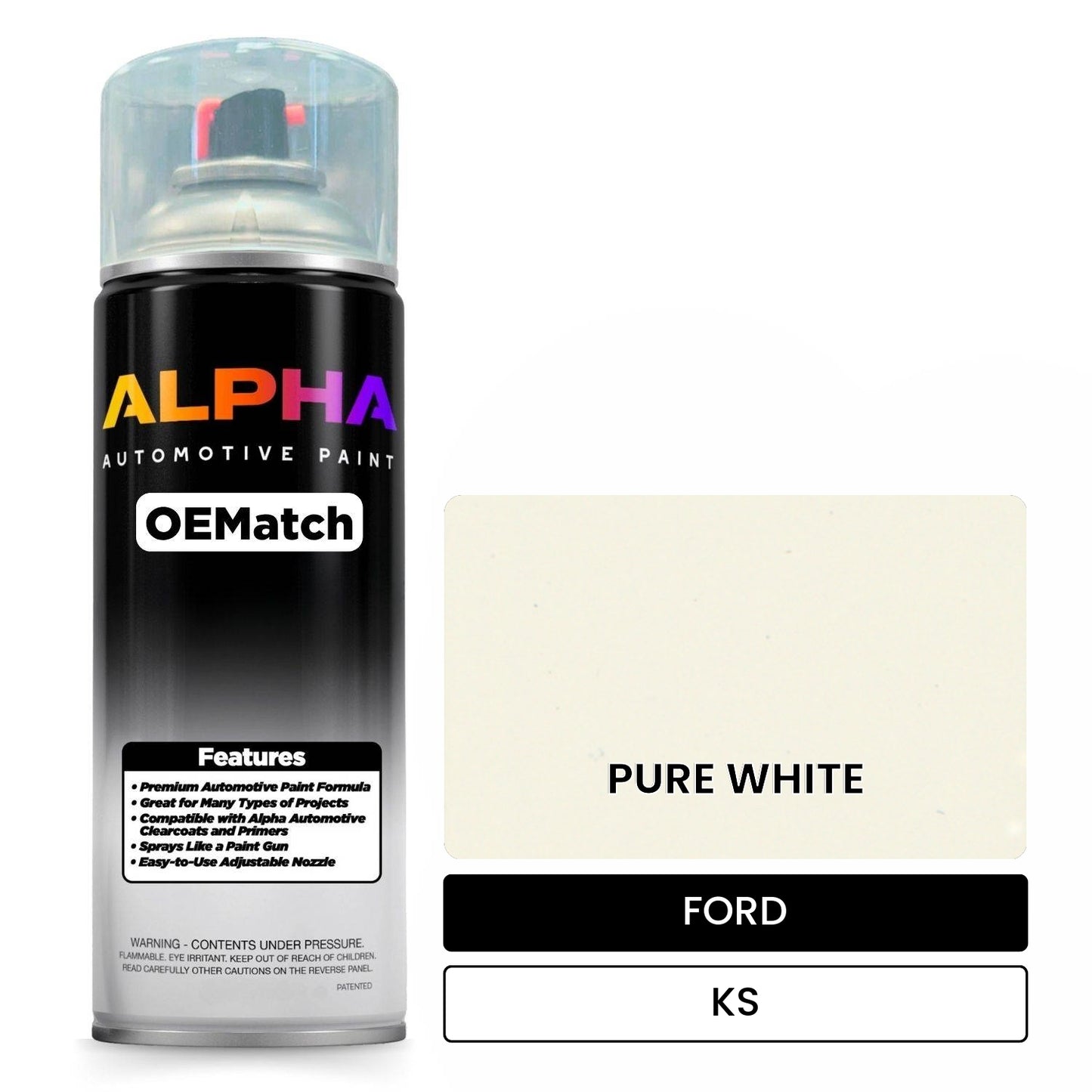 FORD PURE WHITE KS OEMatch Spraycan