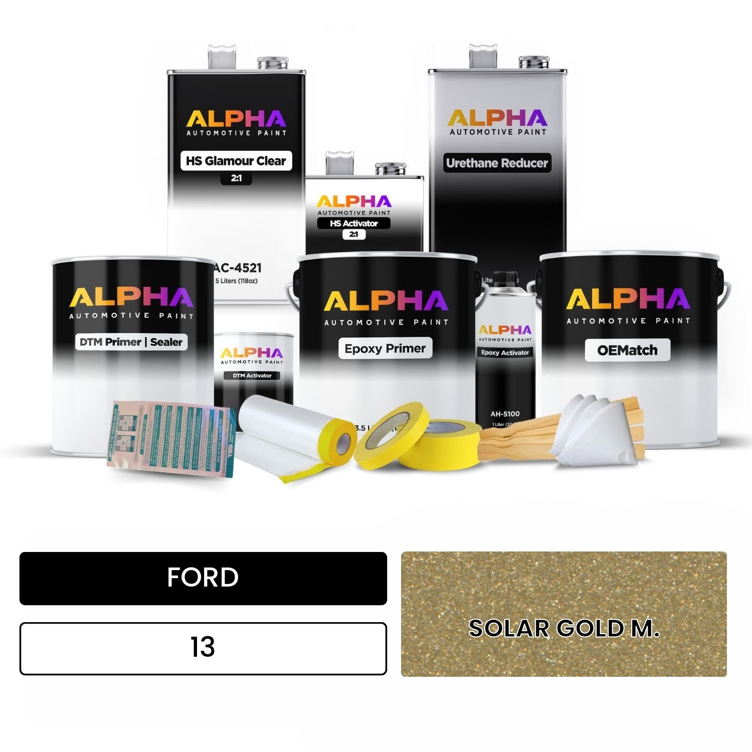 FORD SOLAR GOLD M. 13 OEMatch Vehicle Paint Kit