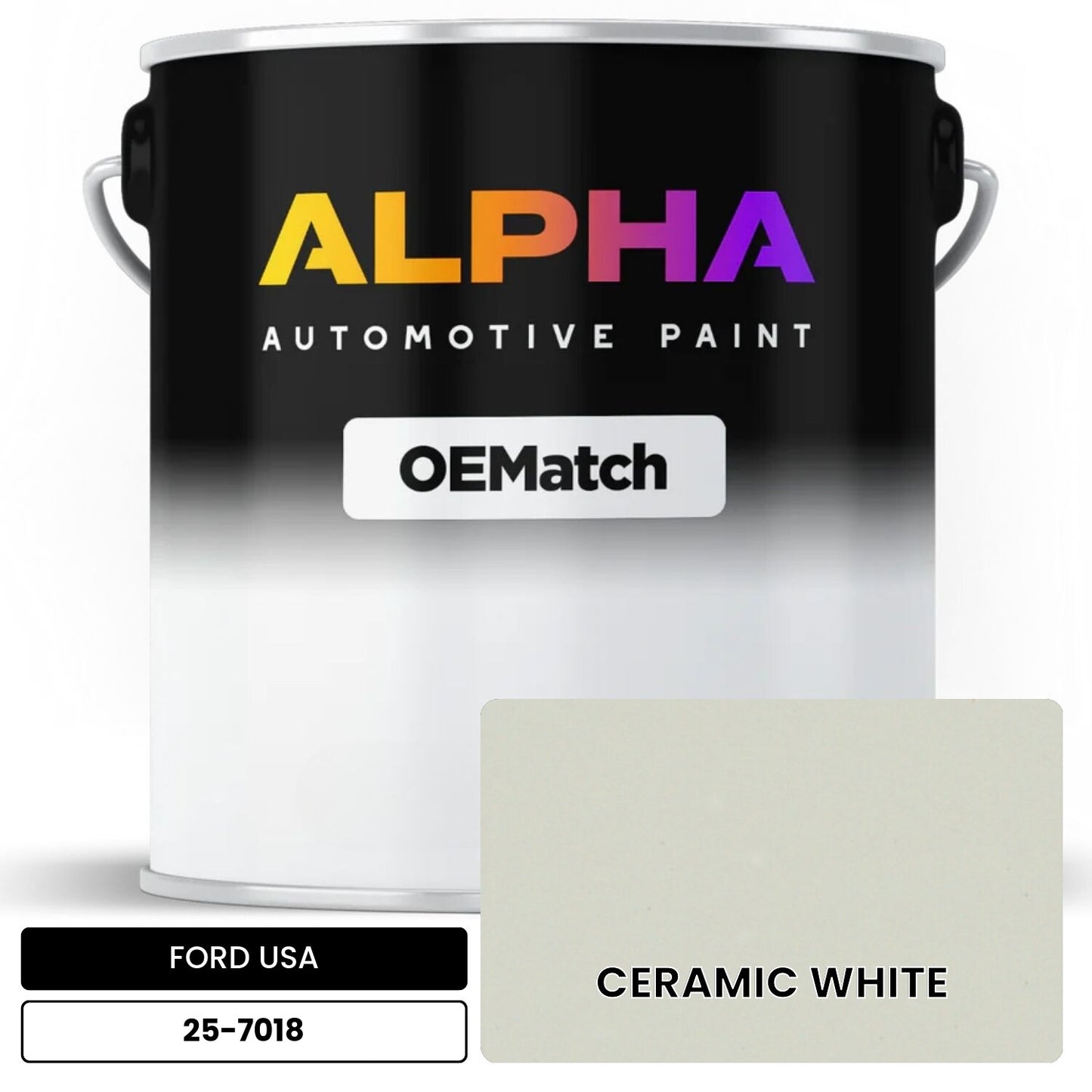 FORD USA CERAMIC WHITE 25-7018 OEMatch Basecoat