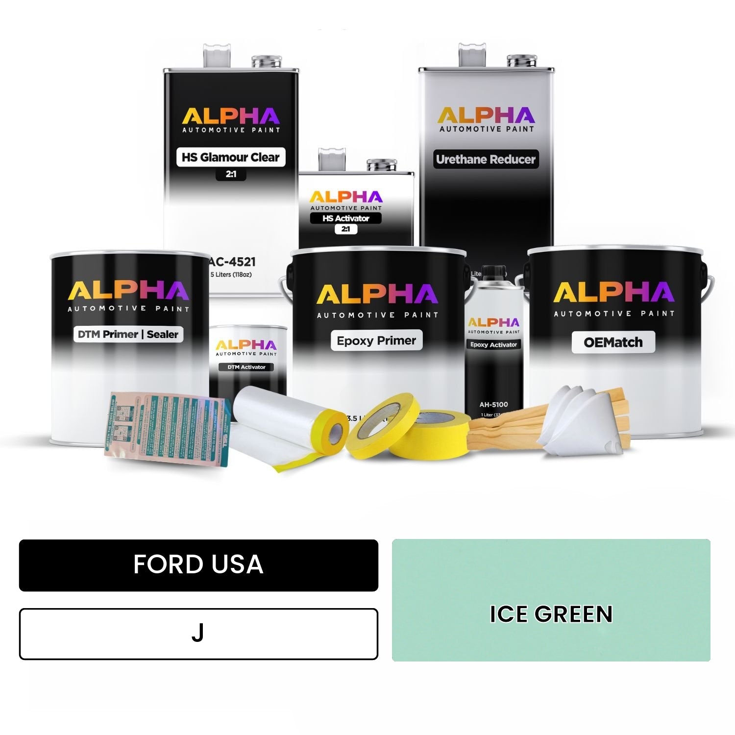 FORD USA ICE GREEN J OEMatch Vehicle Paint Kit