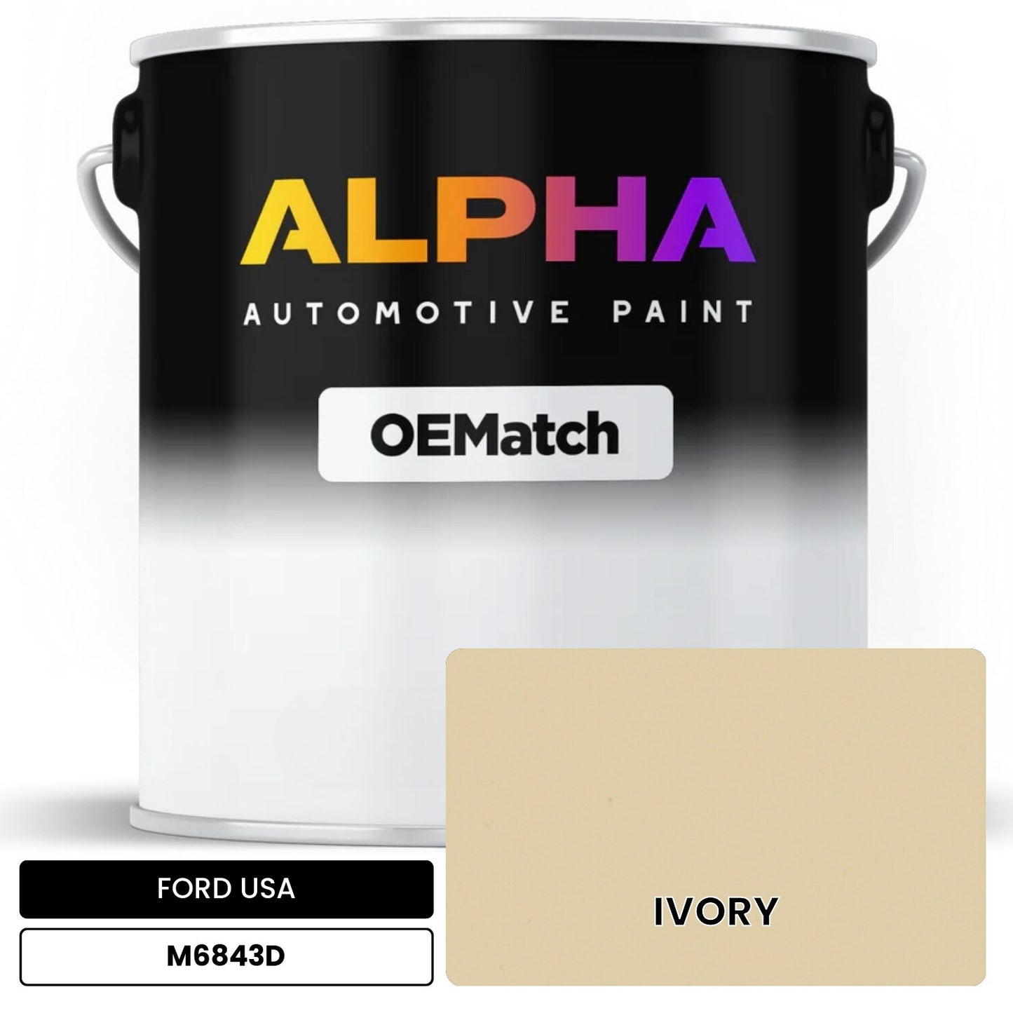 FORD USA IVORY M6843D OEMatch Basecoat