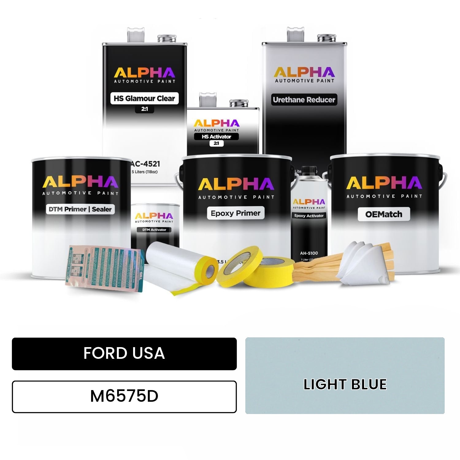 FORD USA LIGHT BLUE M6575D OEMatch Vehicle Paint Kit