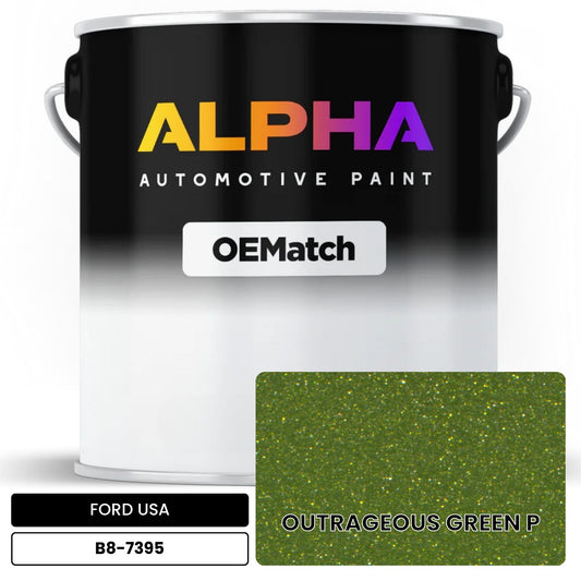 FORD USA OUTRAGEOUS GREEN P B8-7395 OEMatch Basecoat