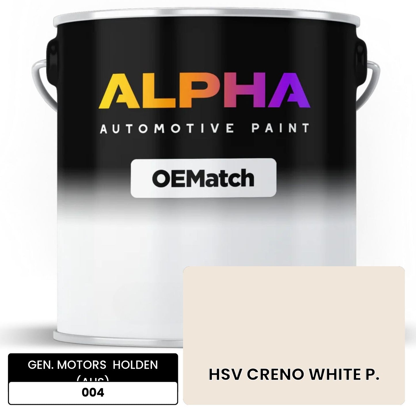GEN. MOTORS  HOLDEN (AUS) HSV CRENO WHITE P. 004 OEMatch Basecoat