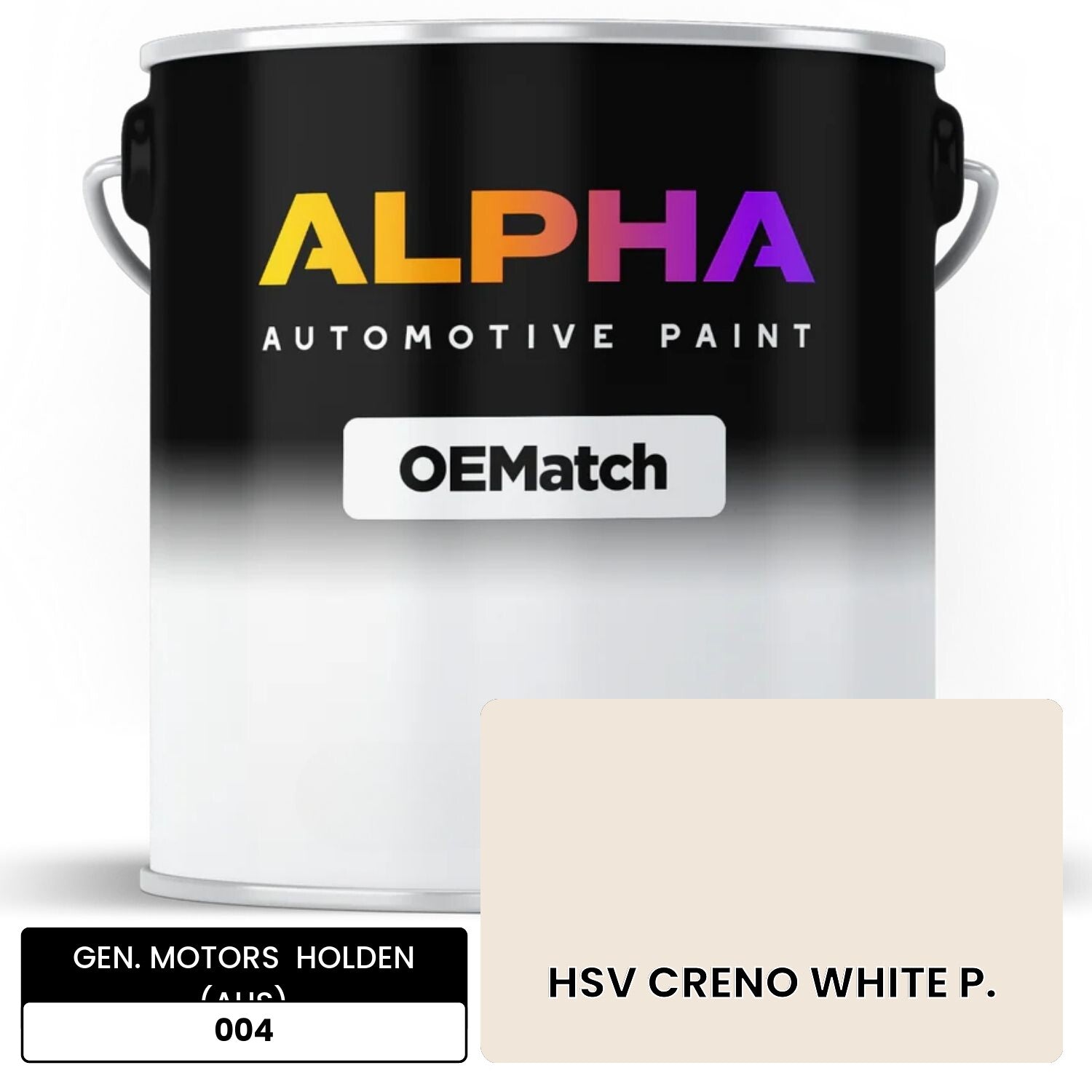 GEN. MOTORS  HOLDEN (AUS) HSV CRENO WHITE P. 004 OEMatch Basecoat