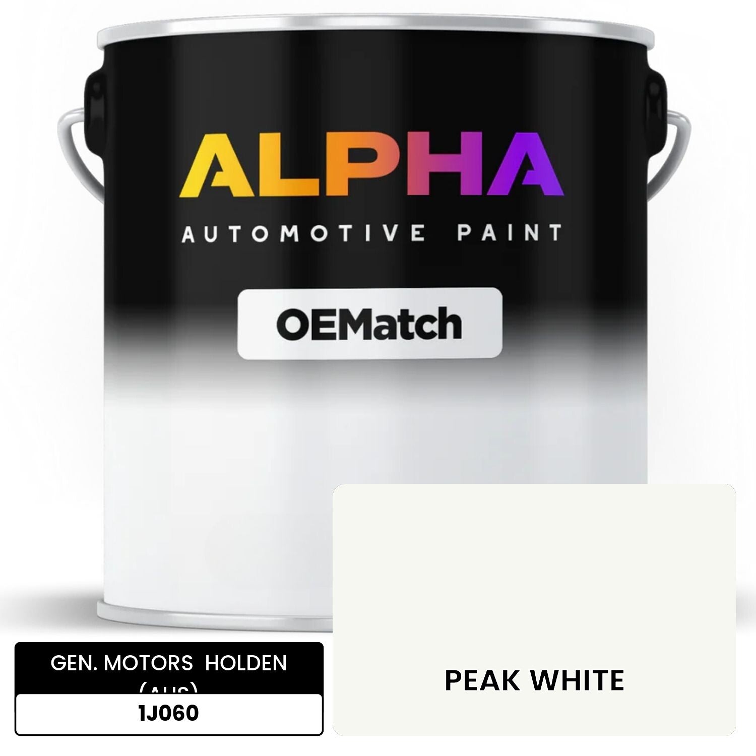 GEN. MOTORS  HOLDEN (AUS) PEAK WHITE 1J060 OEMatch Basecoat