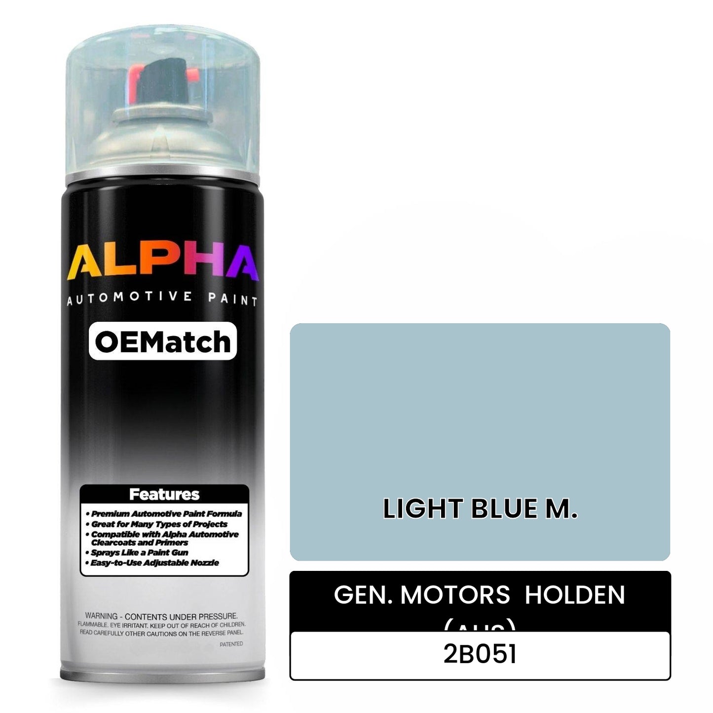 GEN. MOTORS  HOLDEN (AUS) LIGHT BLUE M. 2B051 OEMatch Spraycan