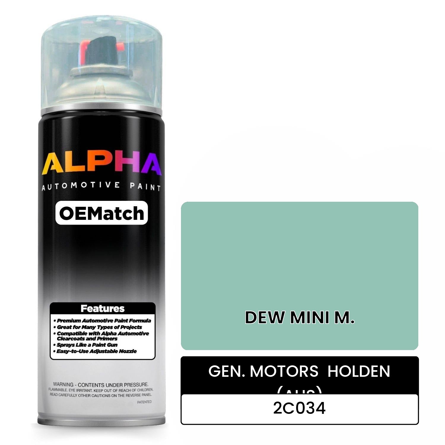GEN. MOTORS  HOLDEN (AUS) DEW MINI M. 2C034 OEMatch Spraycan