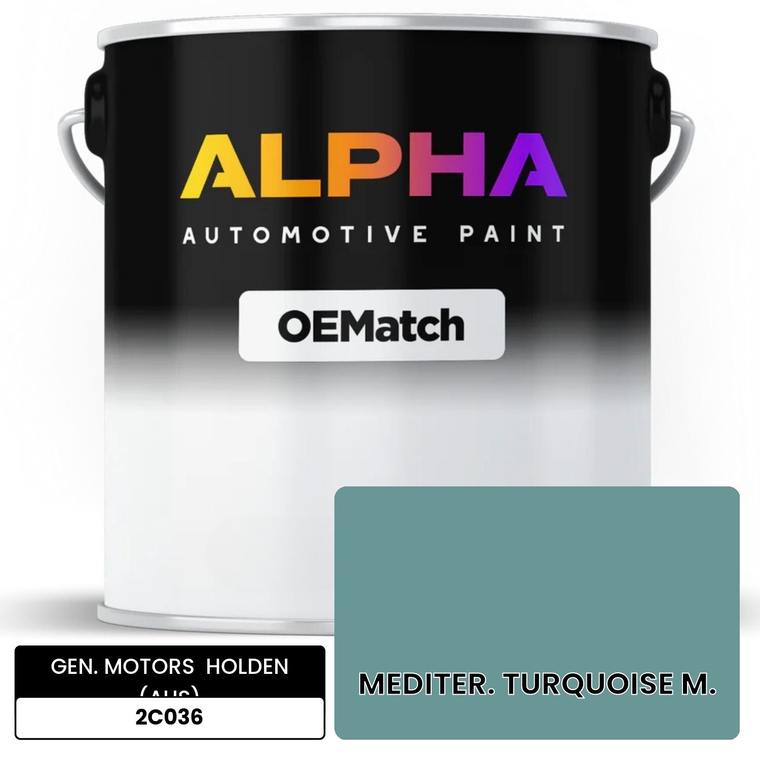 GEN. MOTORS  HOLDEN (AUS) MEDITER. TURQUOISE M. 2C036 OEMatch Basecoat