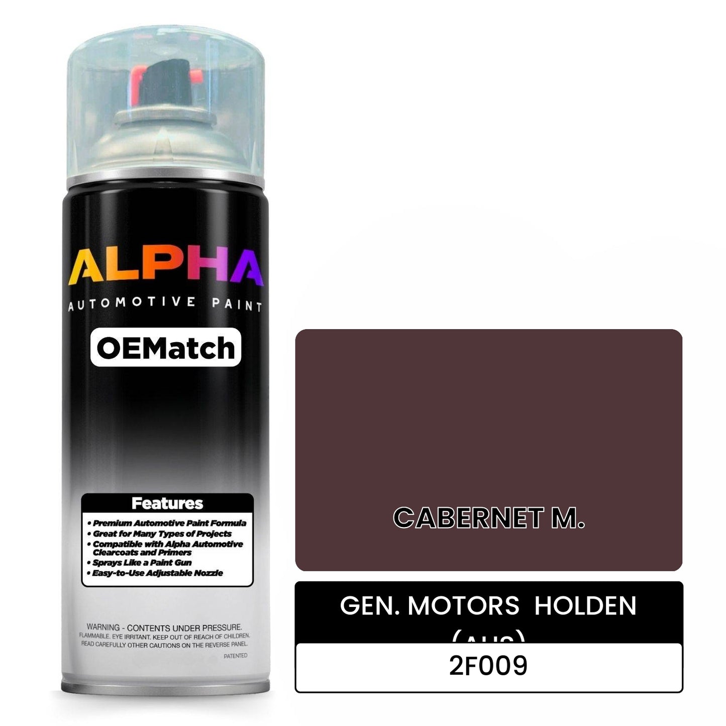 GEN. MOTORS  HOLDEN (AUS) CABERNET M. 2F009 OEMatch Spraycan