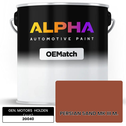 GEN. MOTORS  HOLDEN (AUS) PERSIAN SAND MK III M. 2G040 OEMatch Basecoat