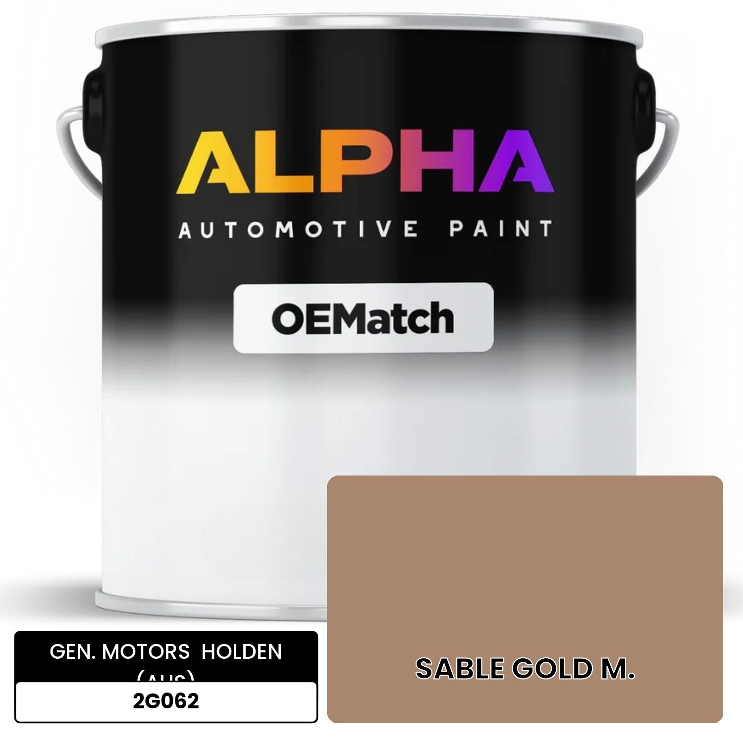 GEN. MOTORS  HOLDEN (AUS) SABLE GOLD M. 2G062 OEMatch Basecoat