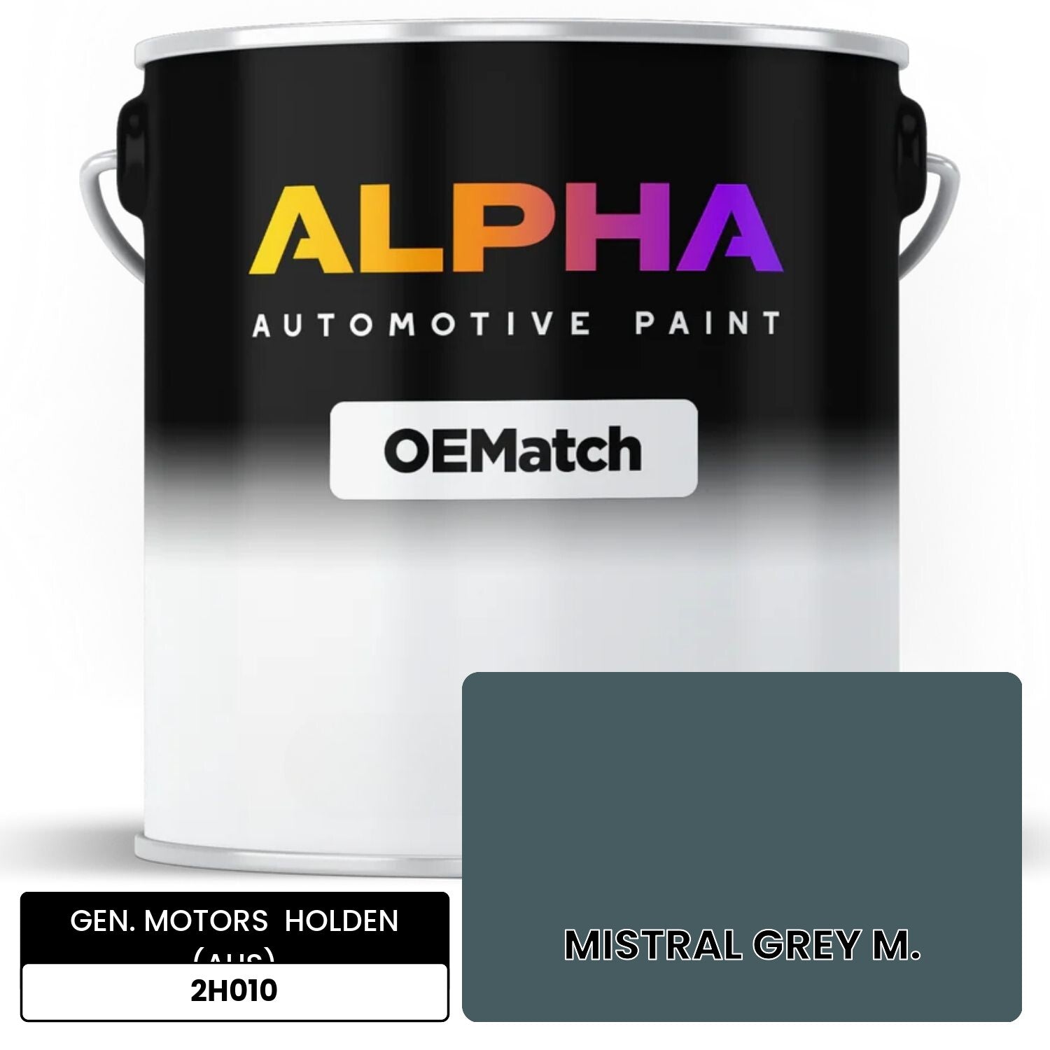 GEN. MOTORS  HOLDEN (AUS) MISTRAL GREY M. 2H010 OEMatch Basecoat