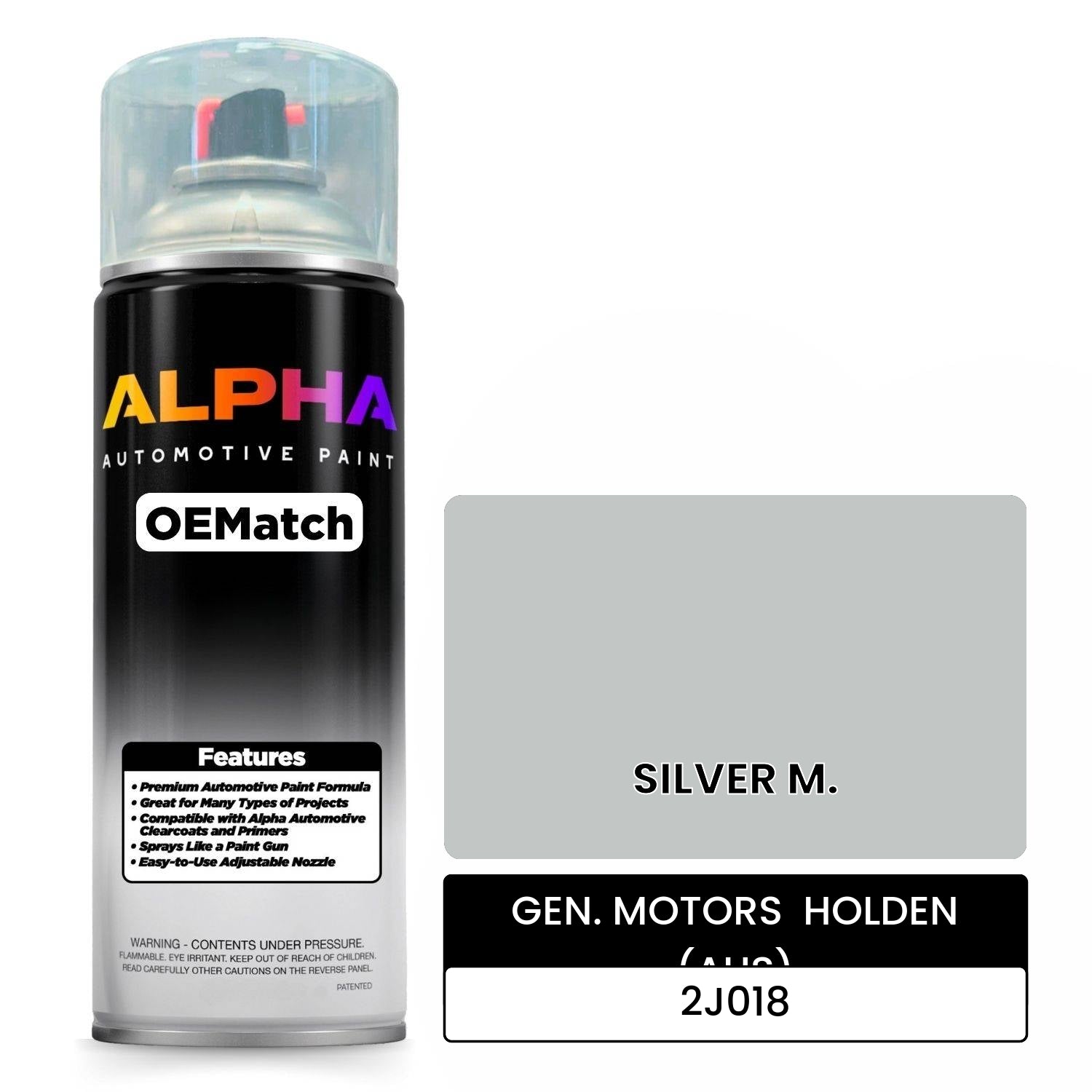 GEN. MOTORS  HOLDEN (AUS) SILVER M. 2J018 OEMatch Spraycan