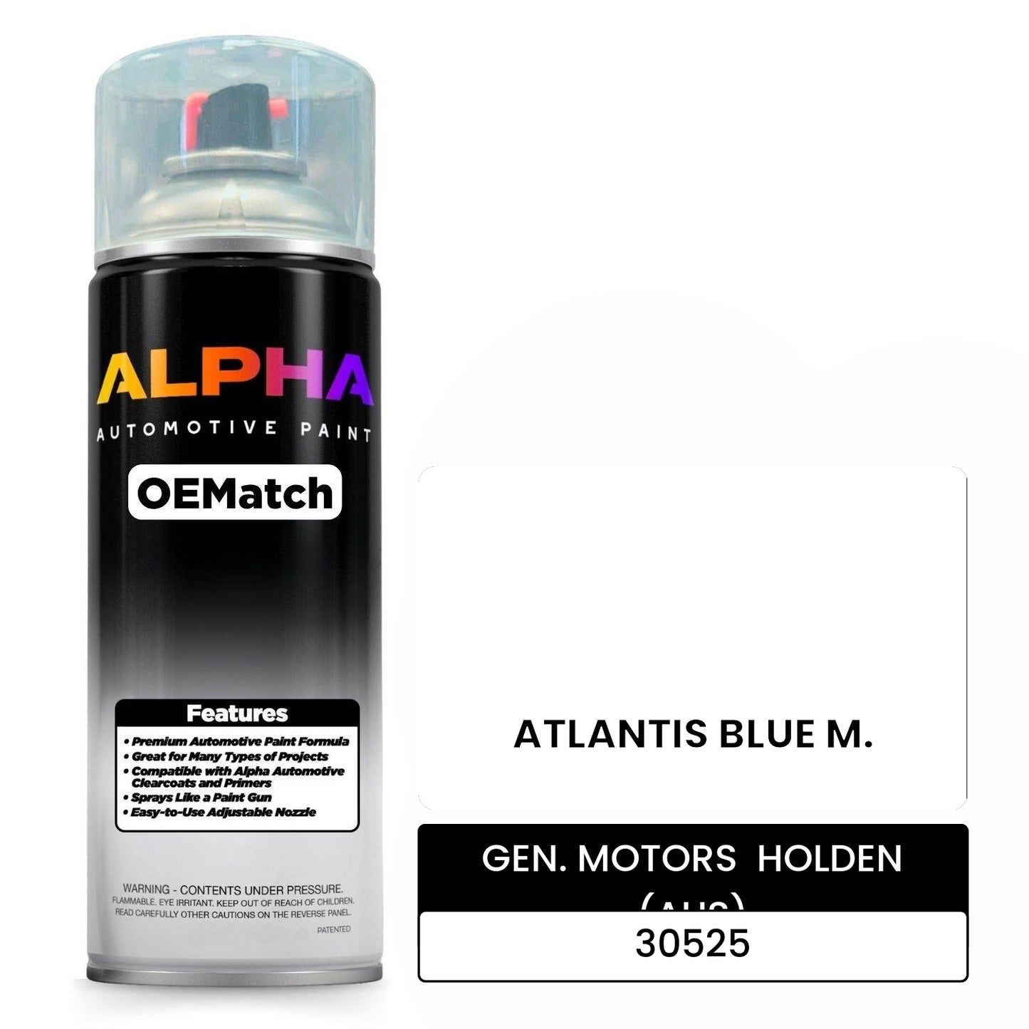 GEN. MOTORS  HOLDEN (AUS) ATLANTIS BLUE M. 30525 OEMatch Spraycan