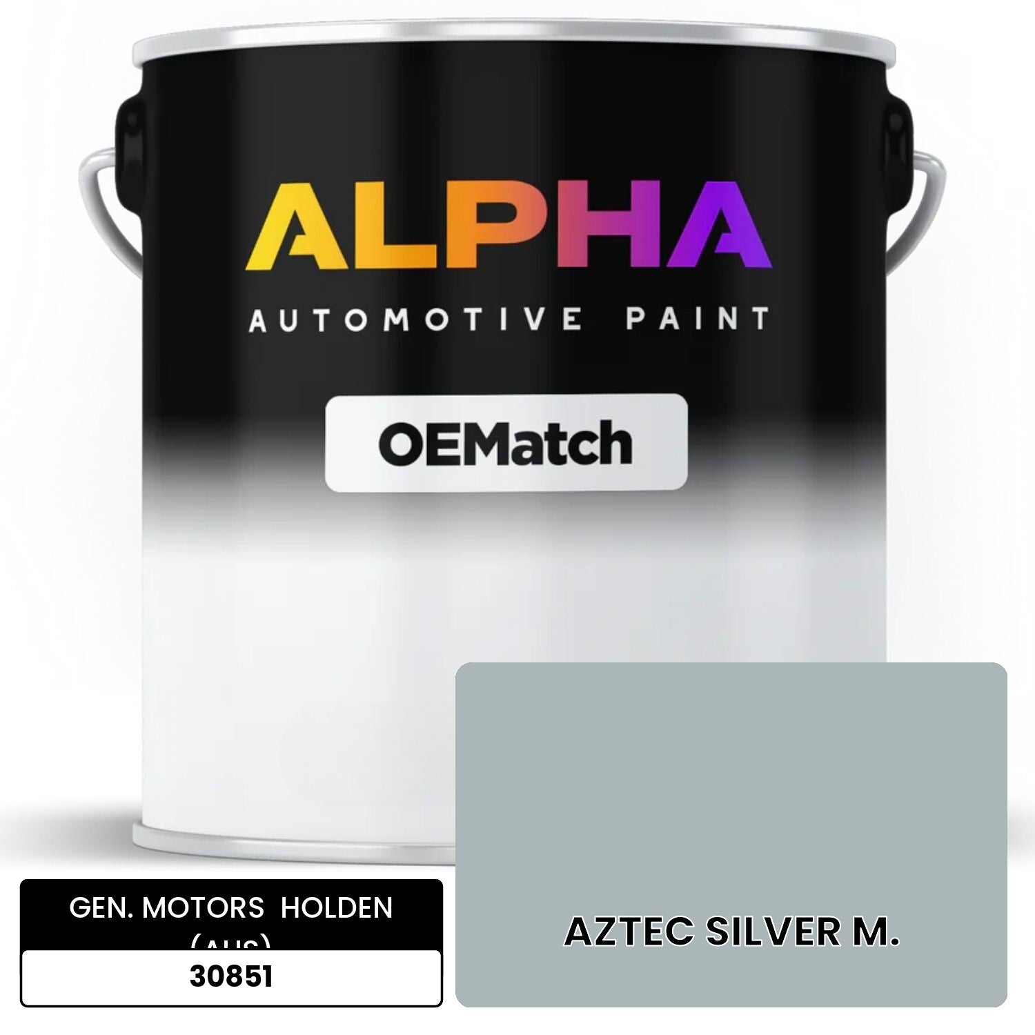 GEN. MOTORS  HOLDEN (AUS) AZTEC SILVER M. 30851 OEMatch Basecoat
