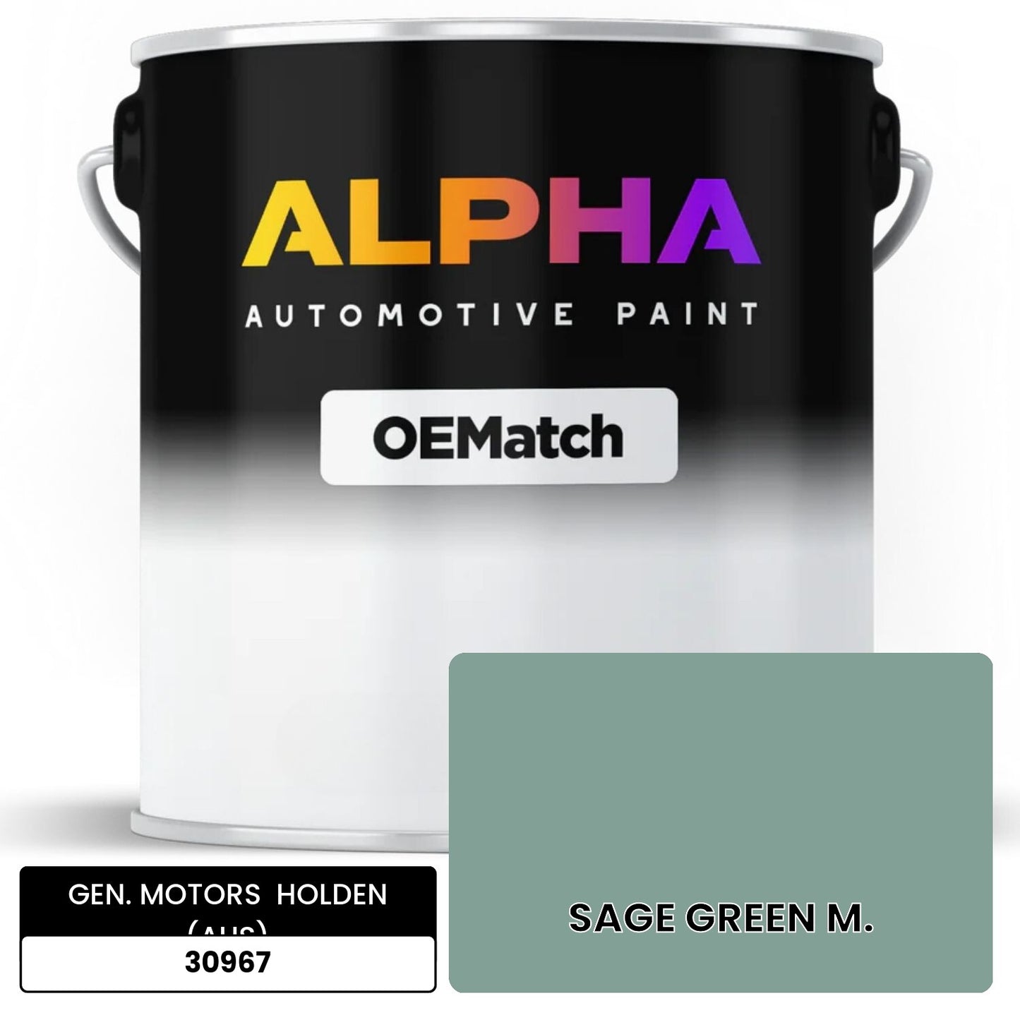 GEN. MOTORS  HOLDEN (AUS) SAGE GREEN M. 30967 OEMatch Basecoat
