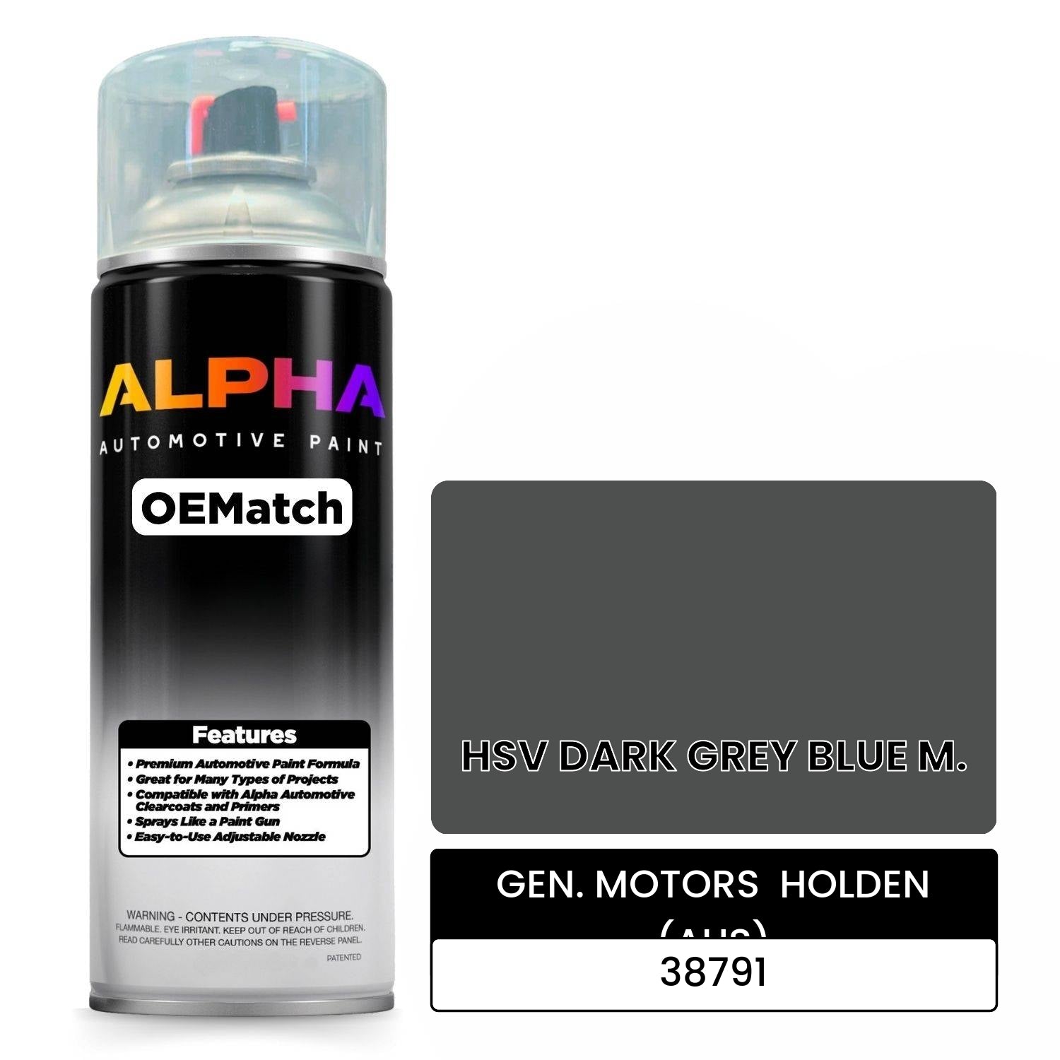 GEN. MOTORS  HOLDEN (AUS) HSV DARK GREY BLUE M. 38791 OEMatch Spraycan