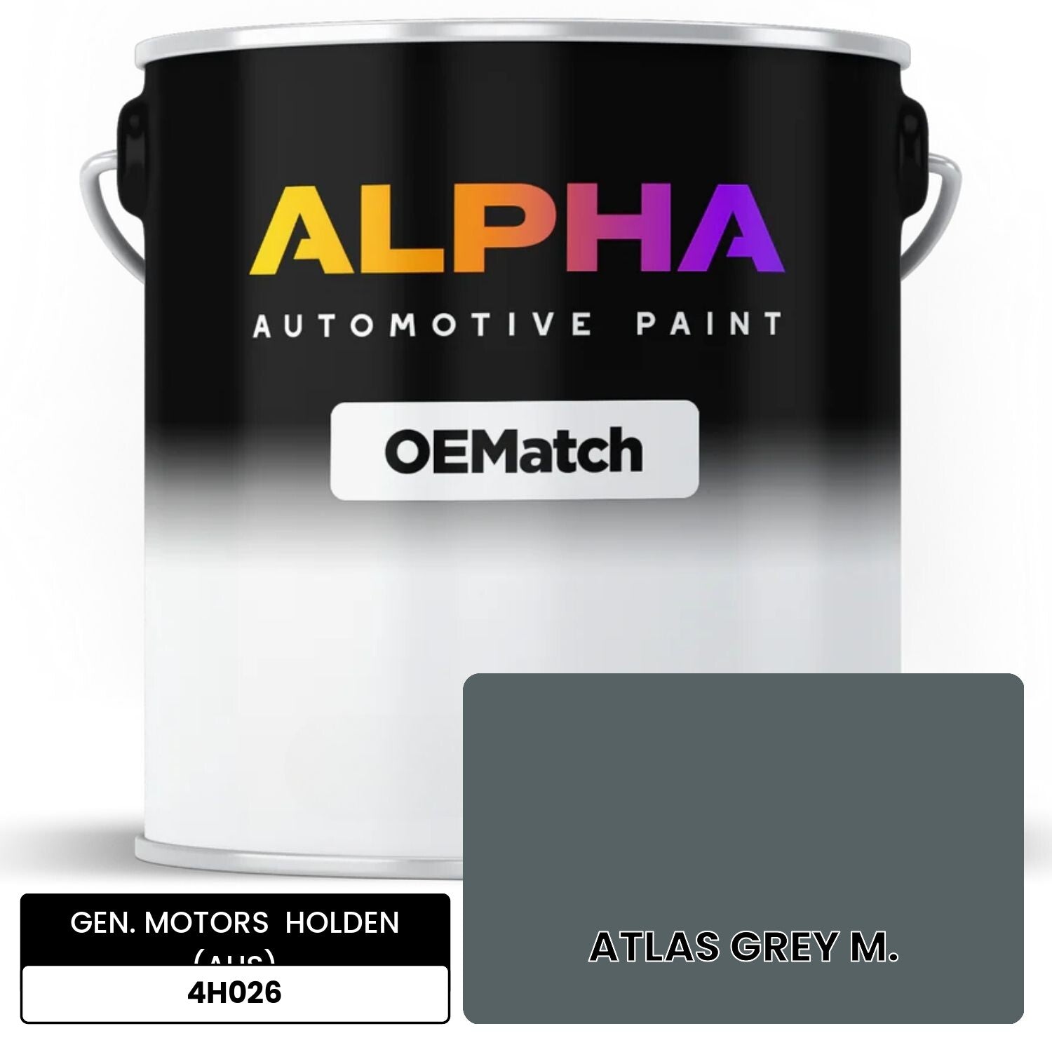 GEN. MOTORS  HOLDEN (AUS) ATLAS GREY M. 4H026 OEMatch Basecoat