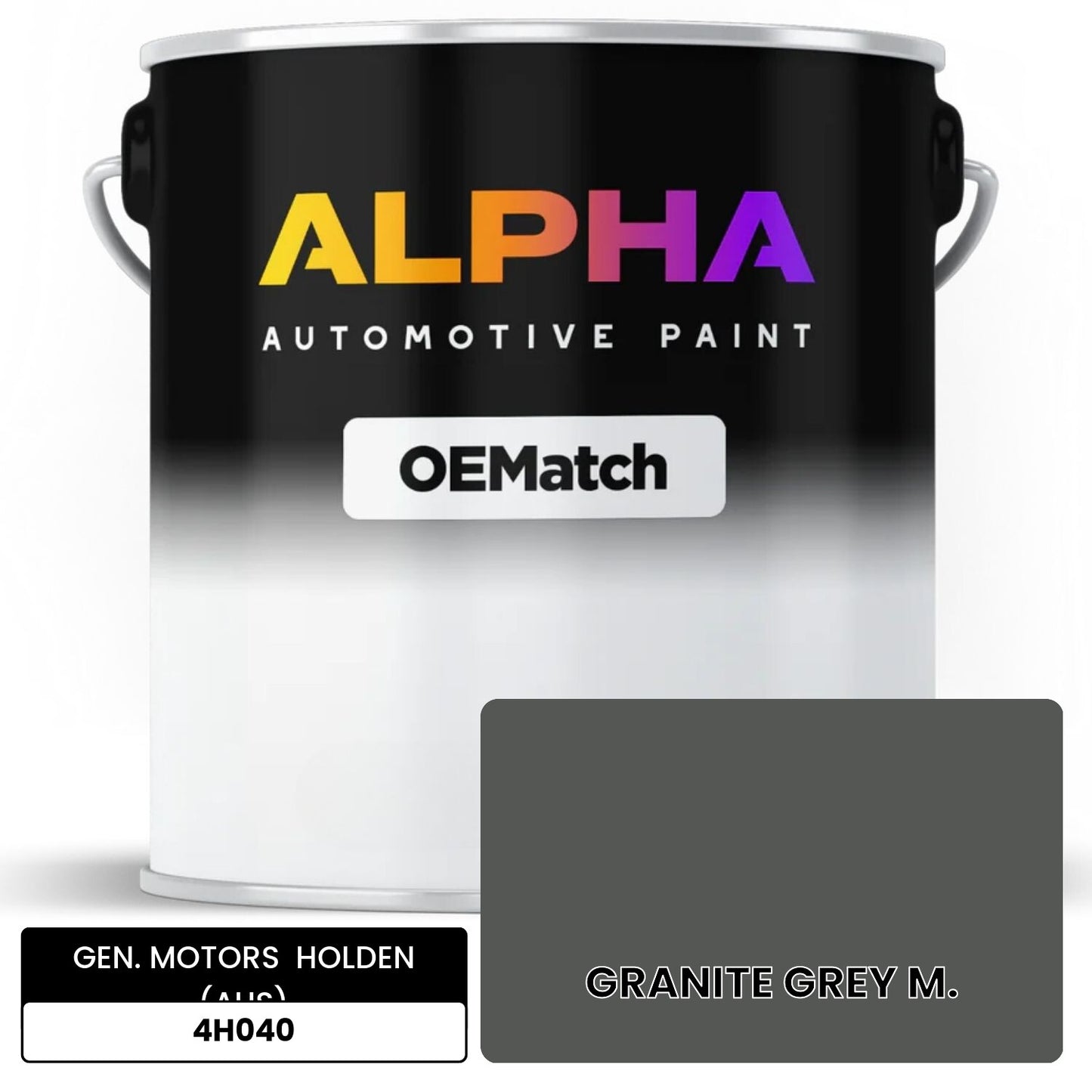 GEN. MOTORS  HOLDEN (AUS) GRANITE GREY M. 4H040 OEMatch Basecoat