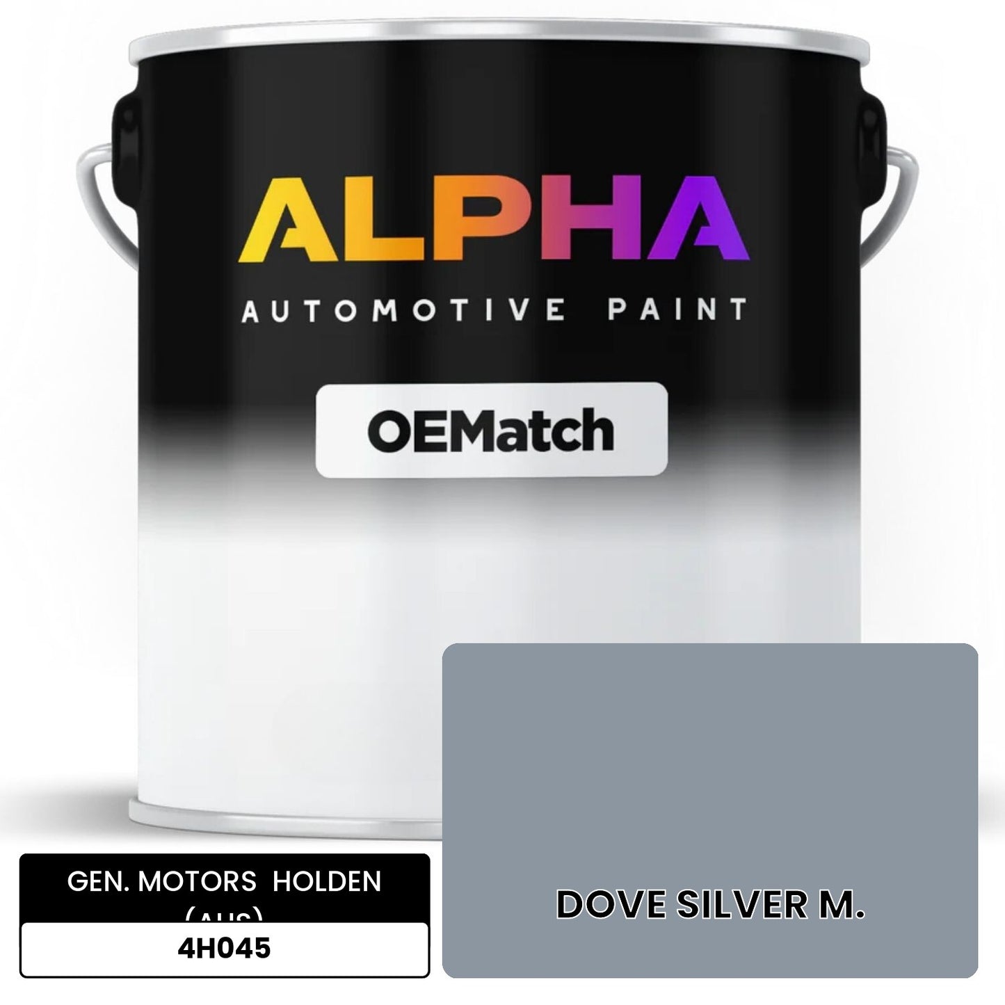 GEN. MOTORS  HOLDEN (AUS) DOVE SILVER M. 4H045 OEMatch Basecoat