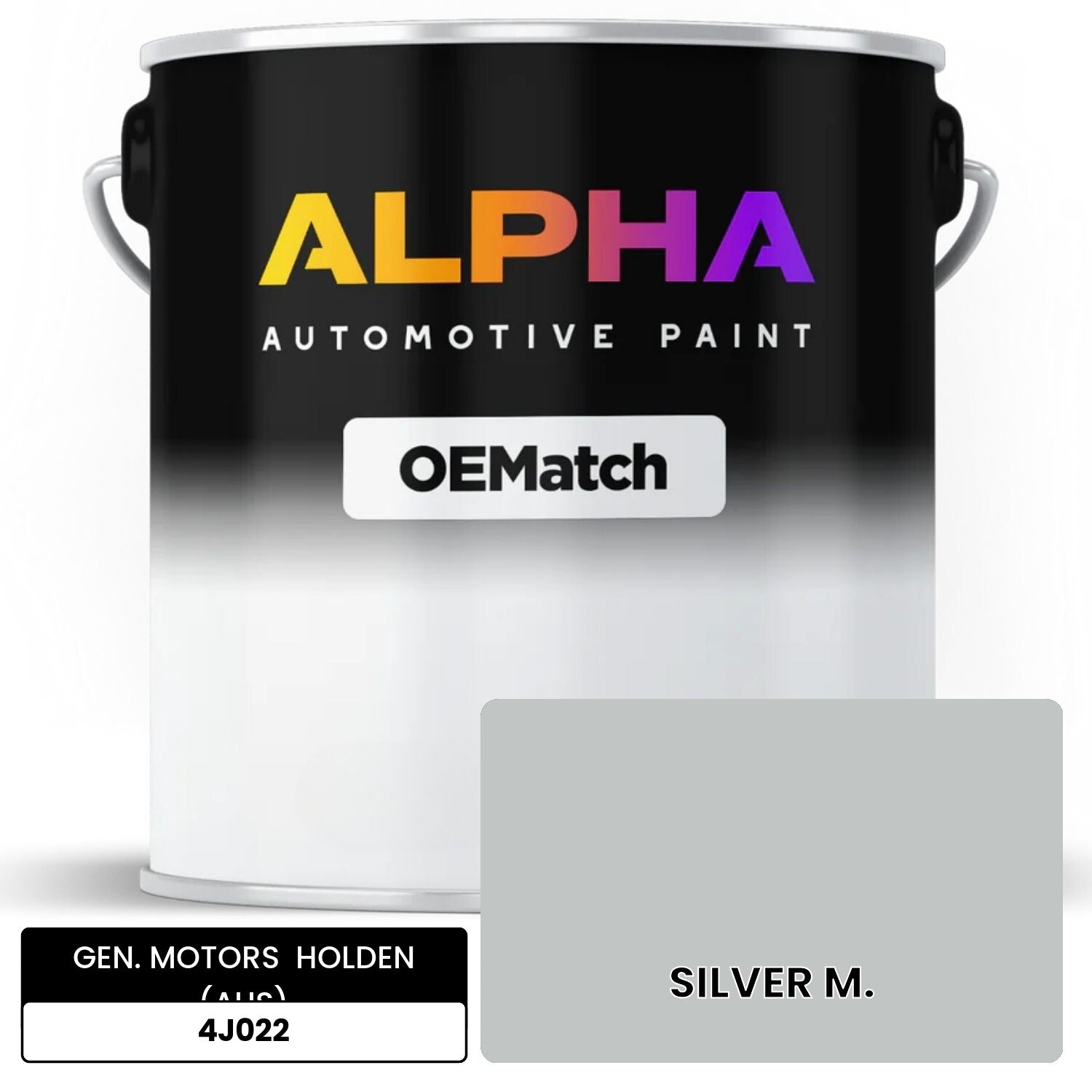 GEN. MOTORS  HOLDEN (AUS) SILVER M. 4J022 OEMatch Basecoat