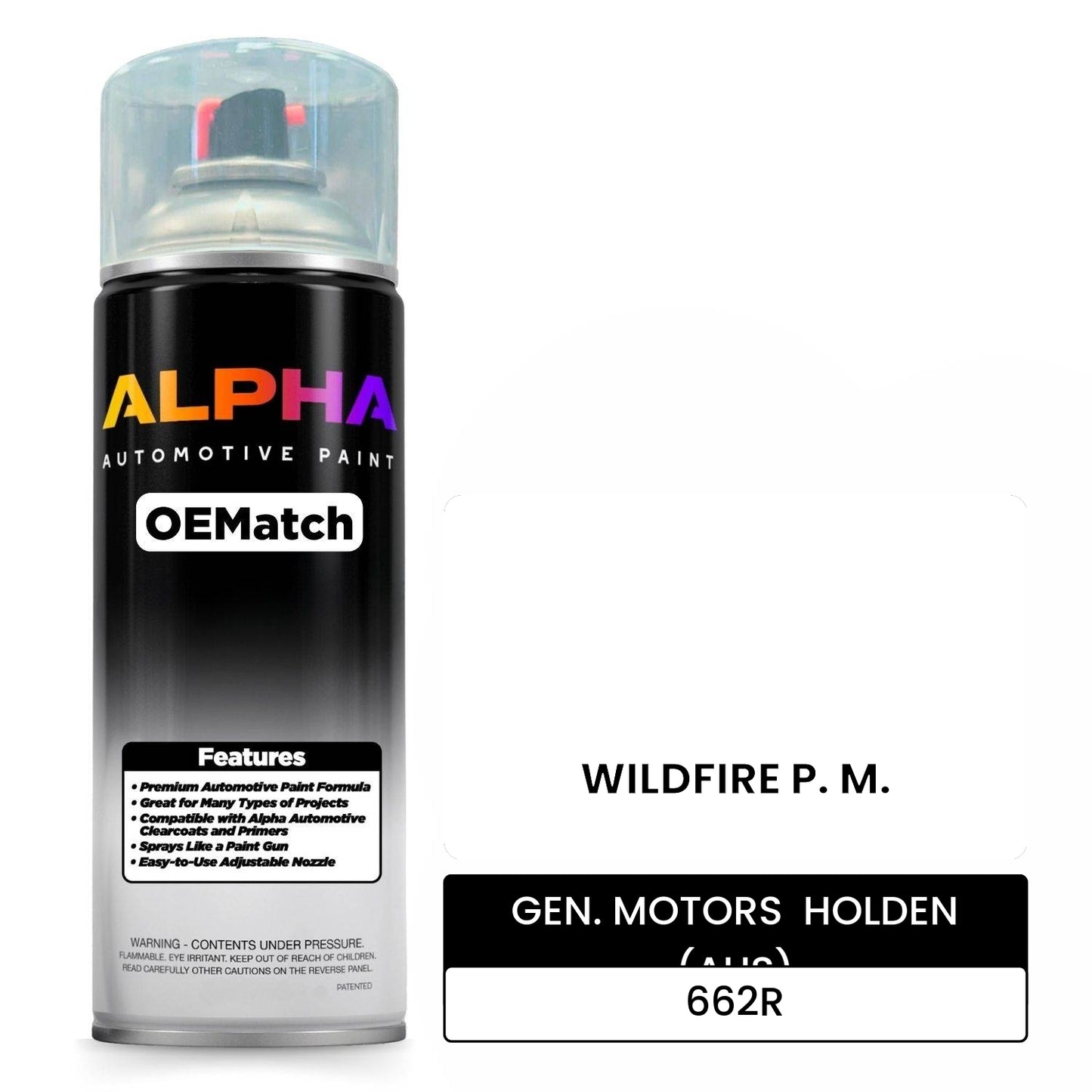 GEN. MOTORS  HOLDEN (AUS) WILDFIRE P. M. 662R OEMatch Spraycan