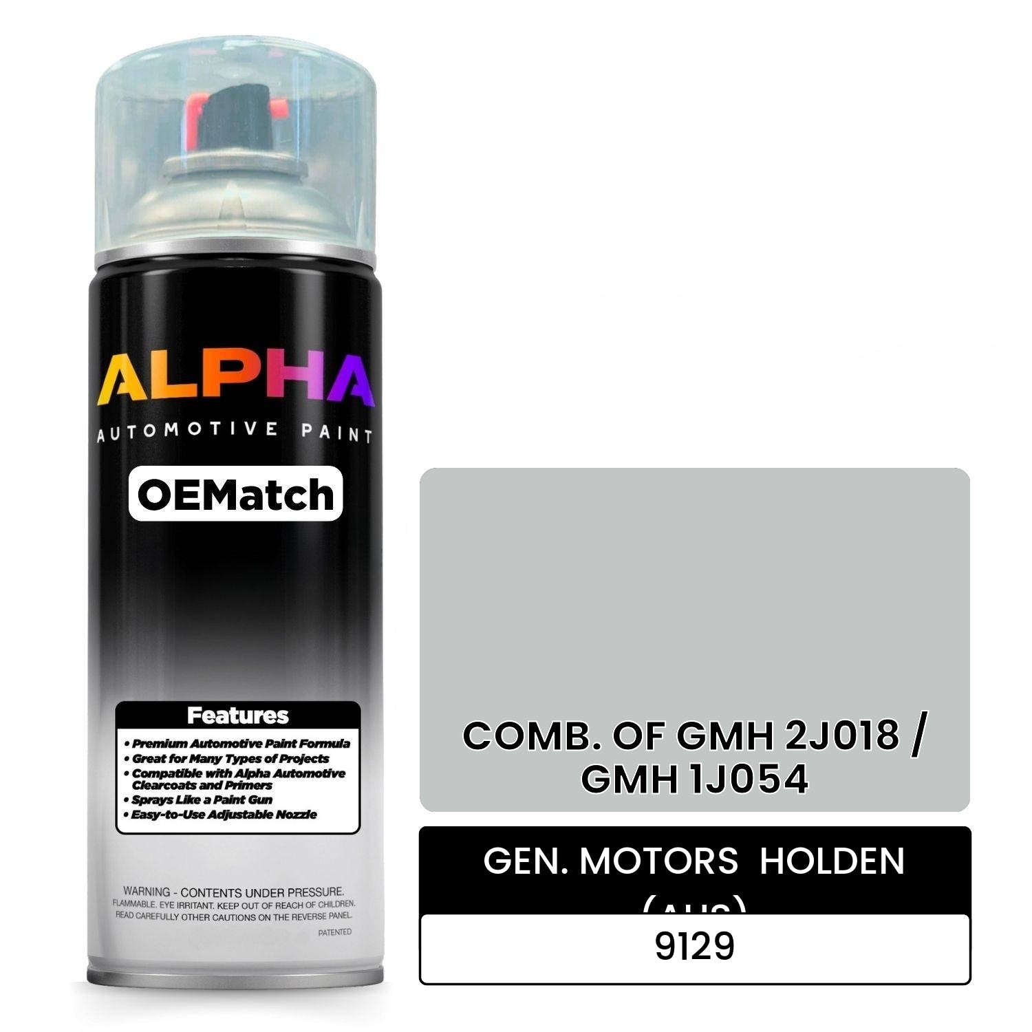 GEN. MOTORS  HOLDEN (AUS) COMB. OF GMH 2J018 / GMH 1J054 9129 OEMatch Spraycan