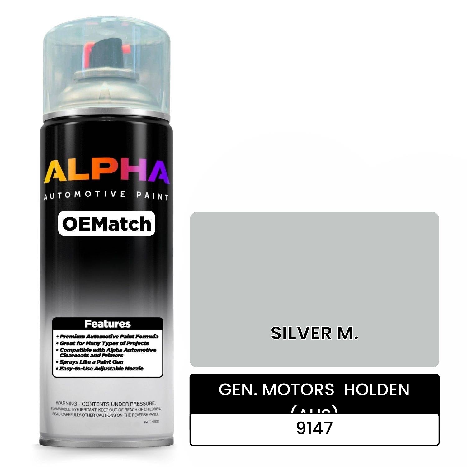 GEN. MOTORS  HOLDEN (AUS) SILVER M. 9147 OEMatch Spraycan