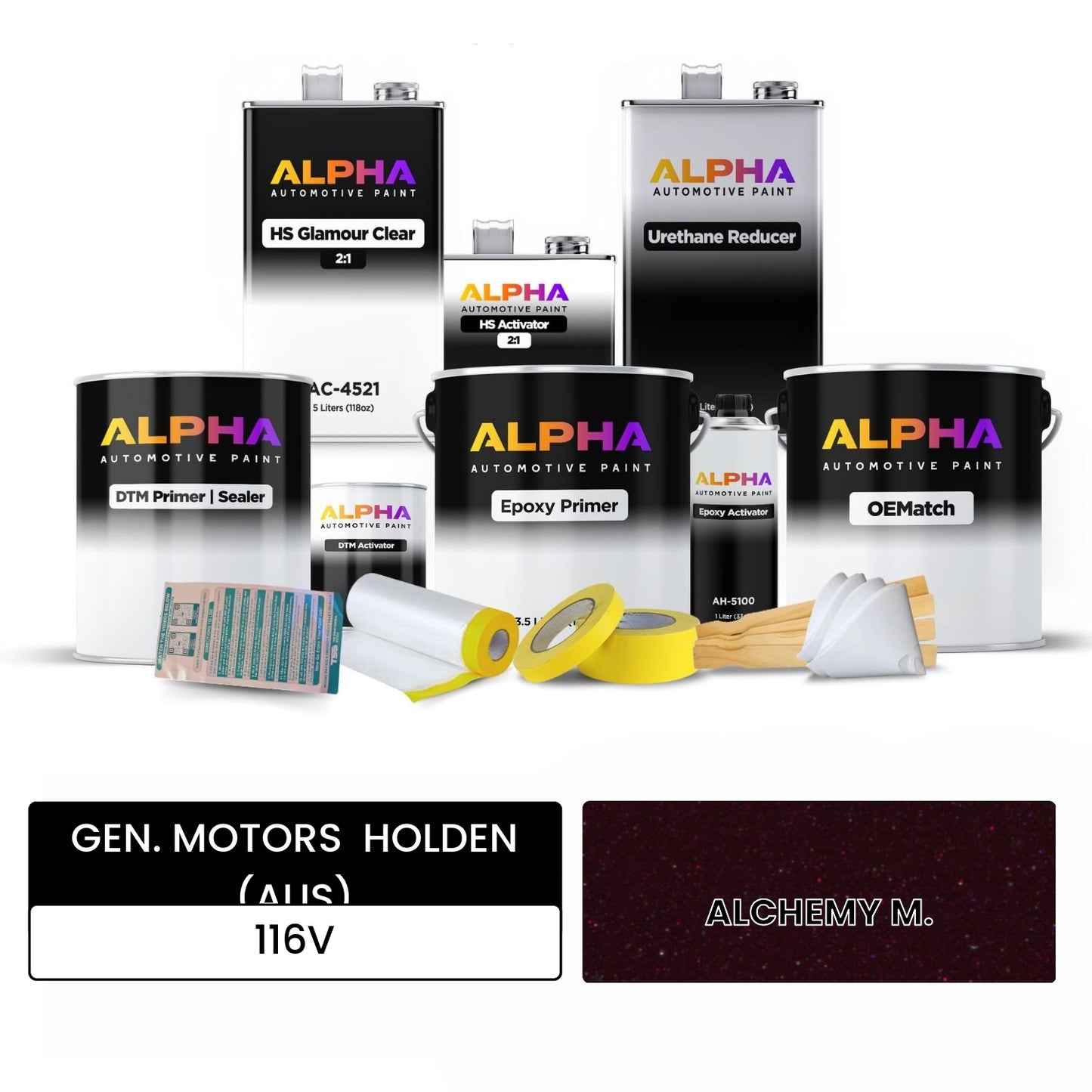 GEN. MOTORS  HOLDEN (AUS) ALCHEMY M. 116V OEMatch Vehicle Paint Kit