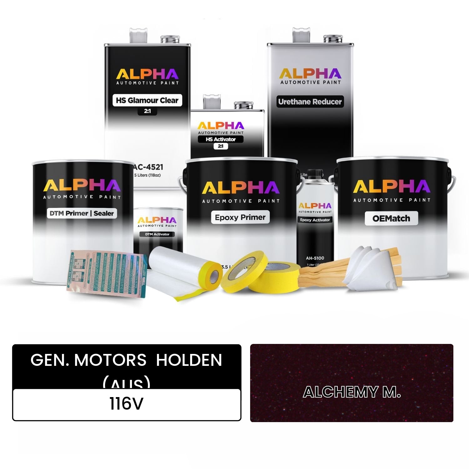 GEN. MOTORS  HOLDEN (AUS) ALCHEMY M. 116V OEMatch Vehicle Paint Kit