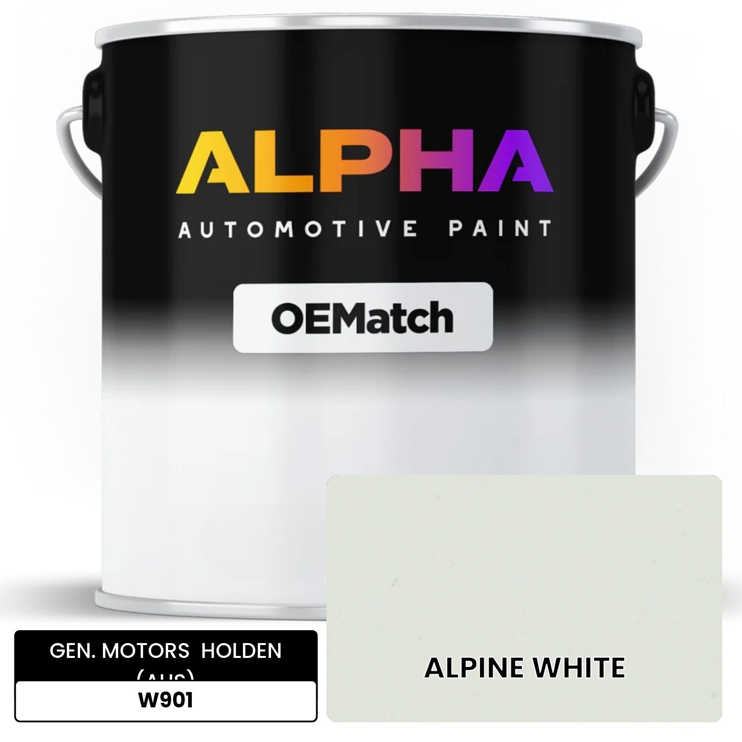 GEN. MOTORS  HOLDEN (AUS) ALPINE WHITE W901 OEMatch Basecoat