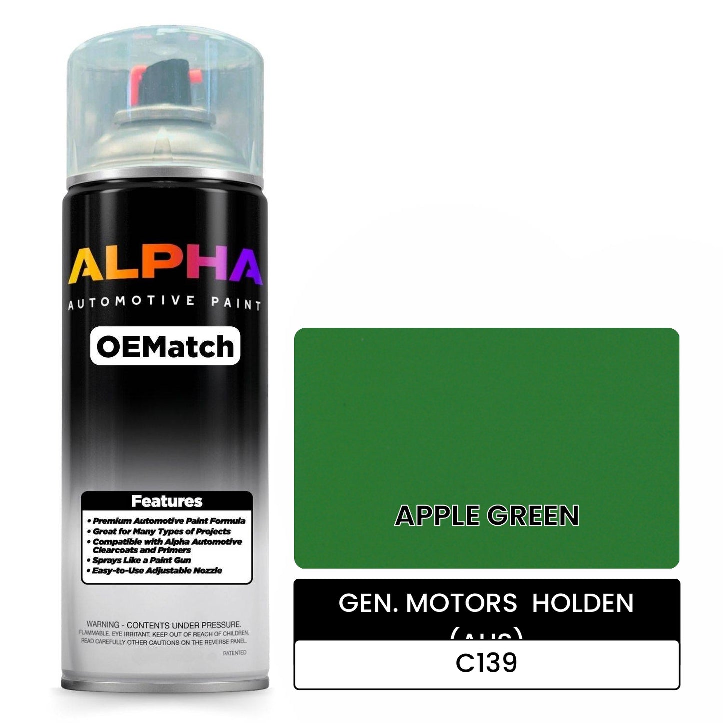 GEN. MOTORS  HOLDEN (AUS) APPLE GREEN C139 OEMatch Spraycan