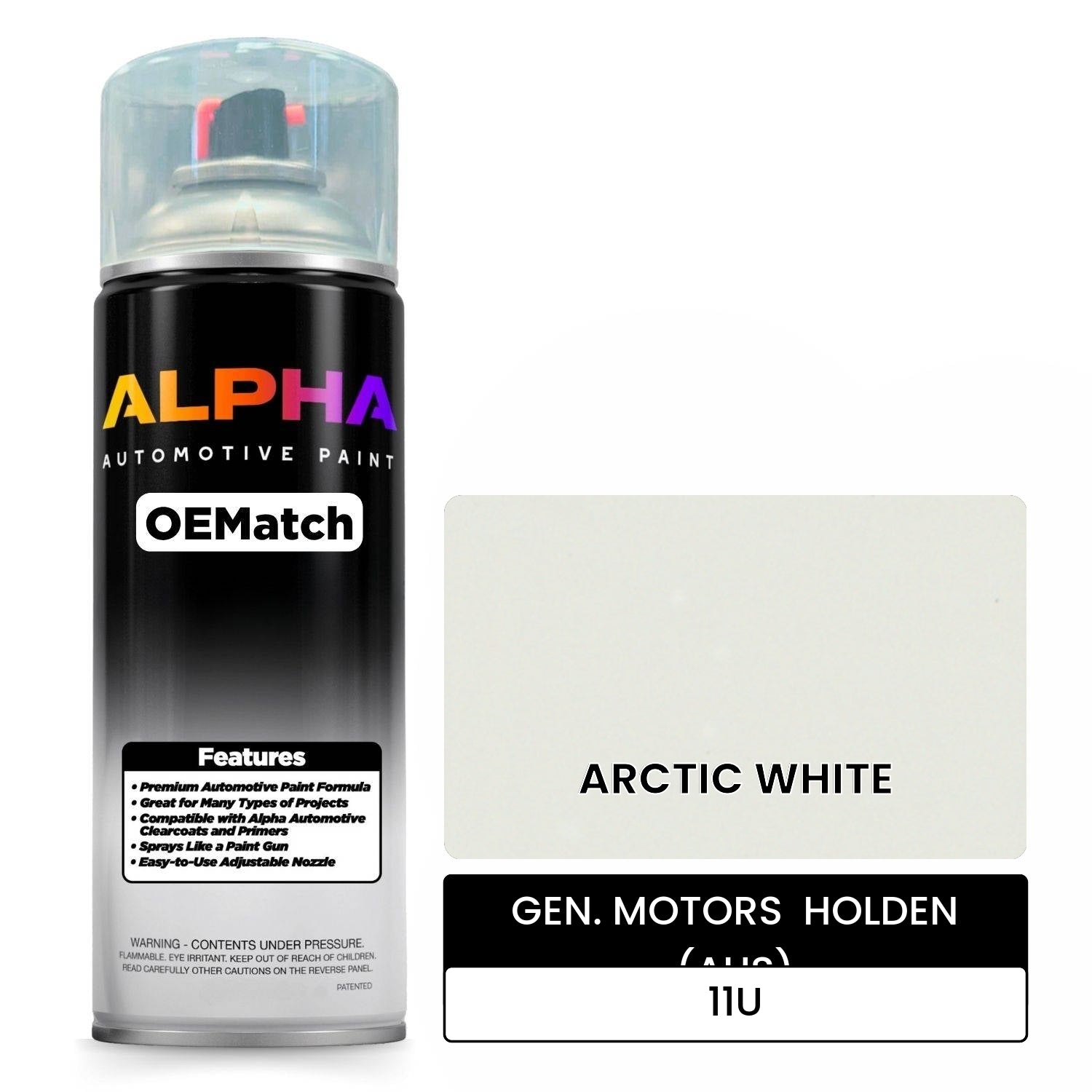 GEN. MOTORS  HOLDEN (AUS) ARCTIC WHITE 11U OEMatch Spraycan