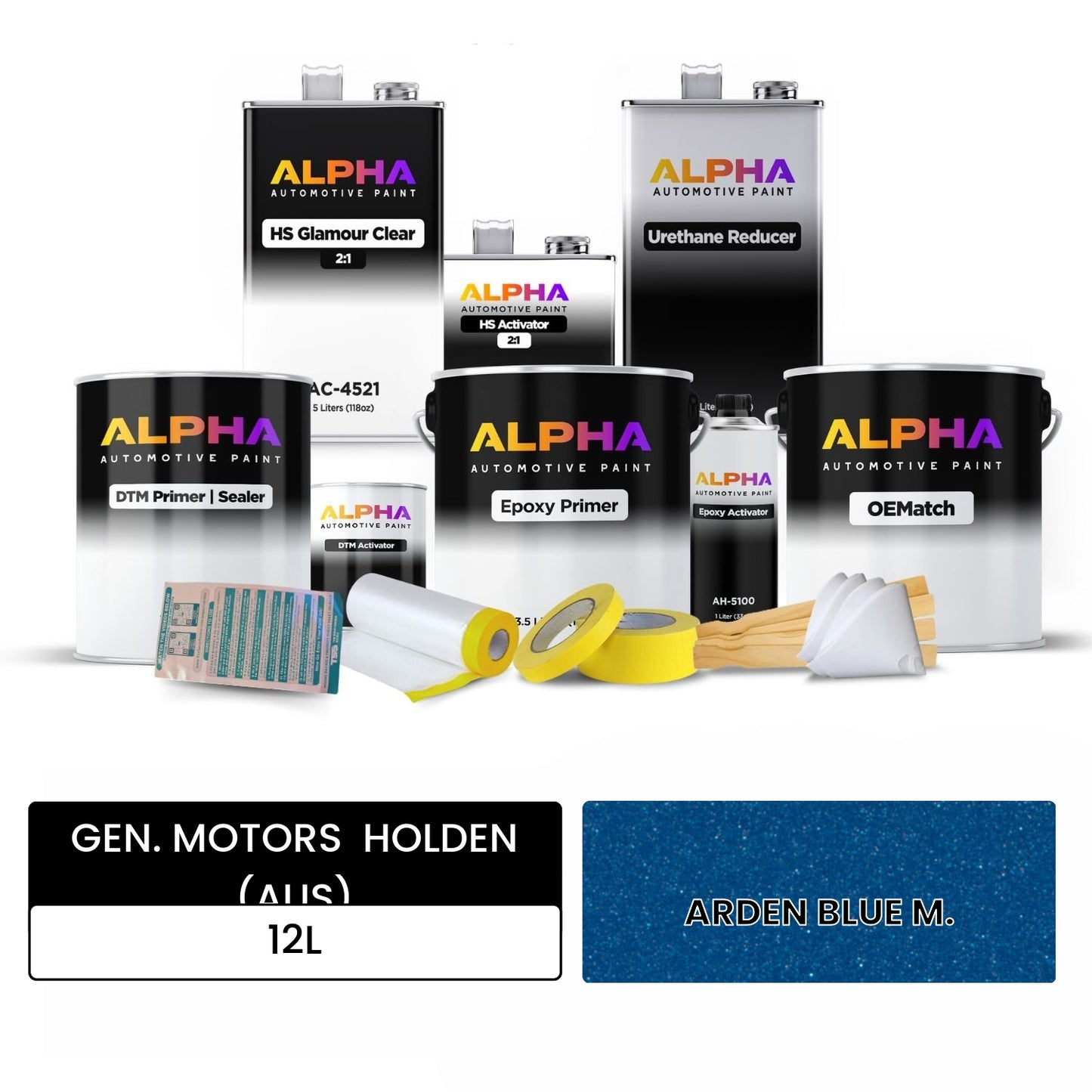 GEN. MOTORS  HOLDEN (AUS) ARDEN BLUE M. 12L OEMatch Vehicle Paint Kit