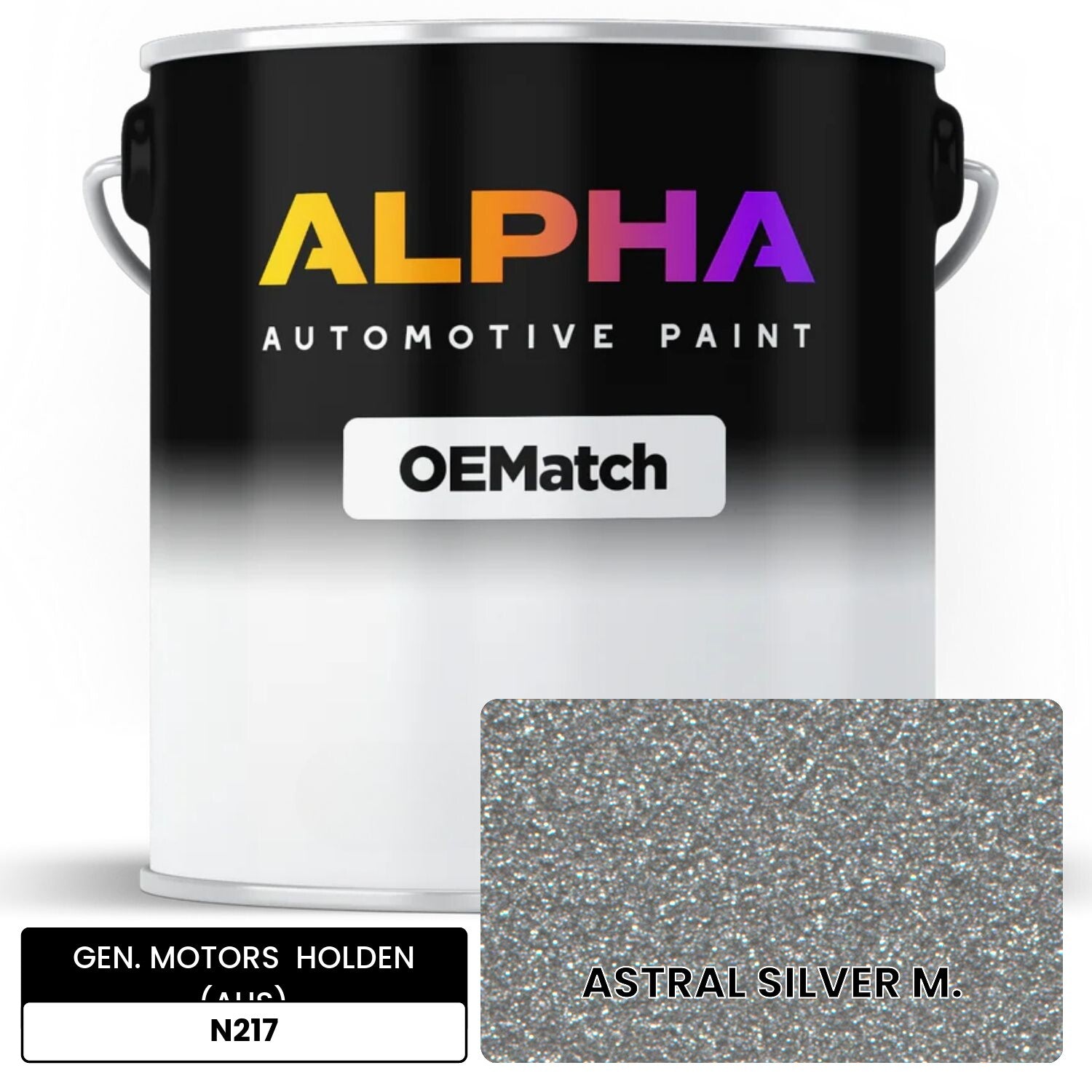 GEN. MOTORS  HOLDEN (AUS) ASTRAL SILVER M. N217 OEMatch Basecoat