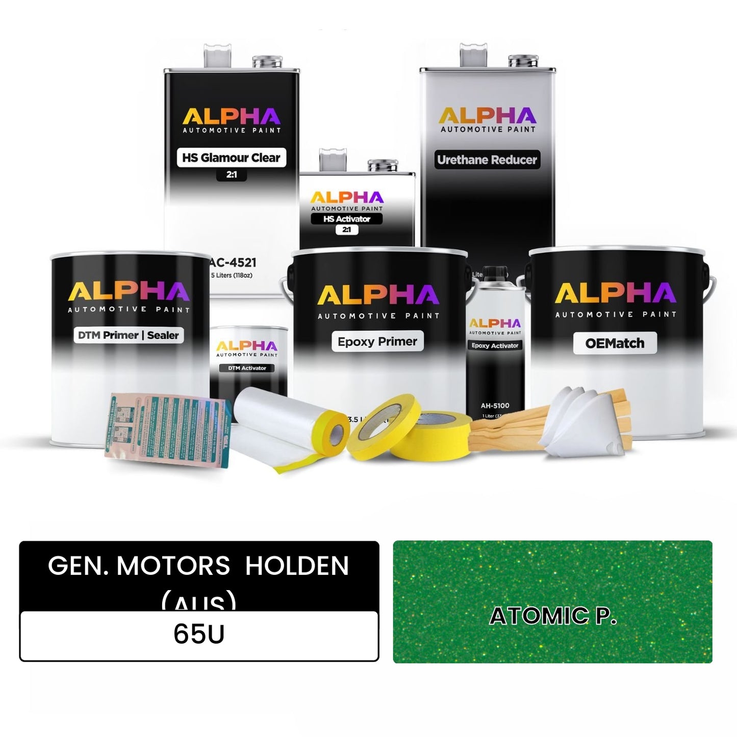 GEN. MOTORS  HOLDEN (AUS) ATOMIC P. 65U OEMatch Vehicle Paint Kit