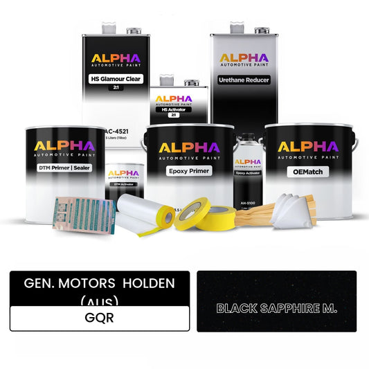 GEN. MOTORS  HOLDEN (AUS) BLACK SAPPHIRE M. GQR OEMatch Vehicle Paint Kit